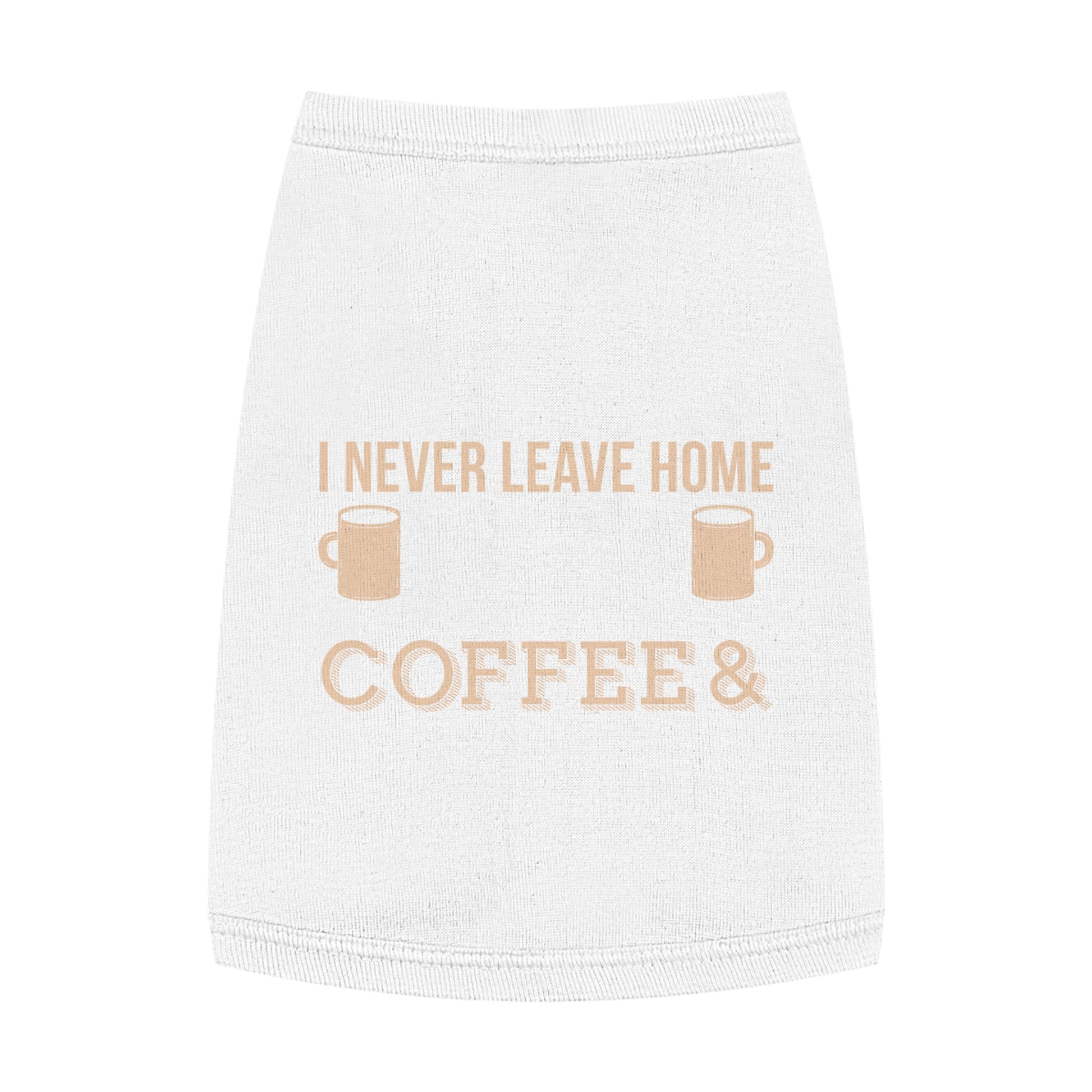 Coffee & Dog Hair Pet Tank Top, Funny Dog Shirt, Pet Clothing, Gift for Dog Lovers, Pet Apparel, Cute Dog Tank