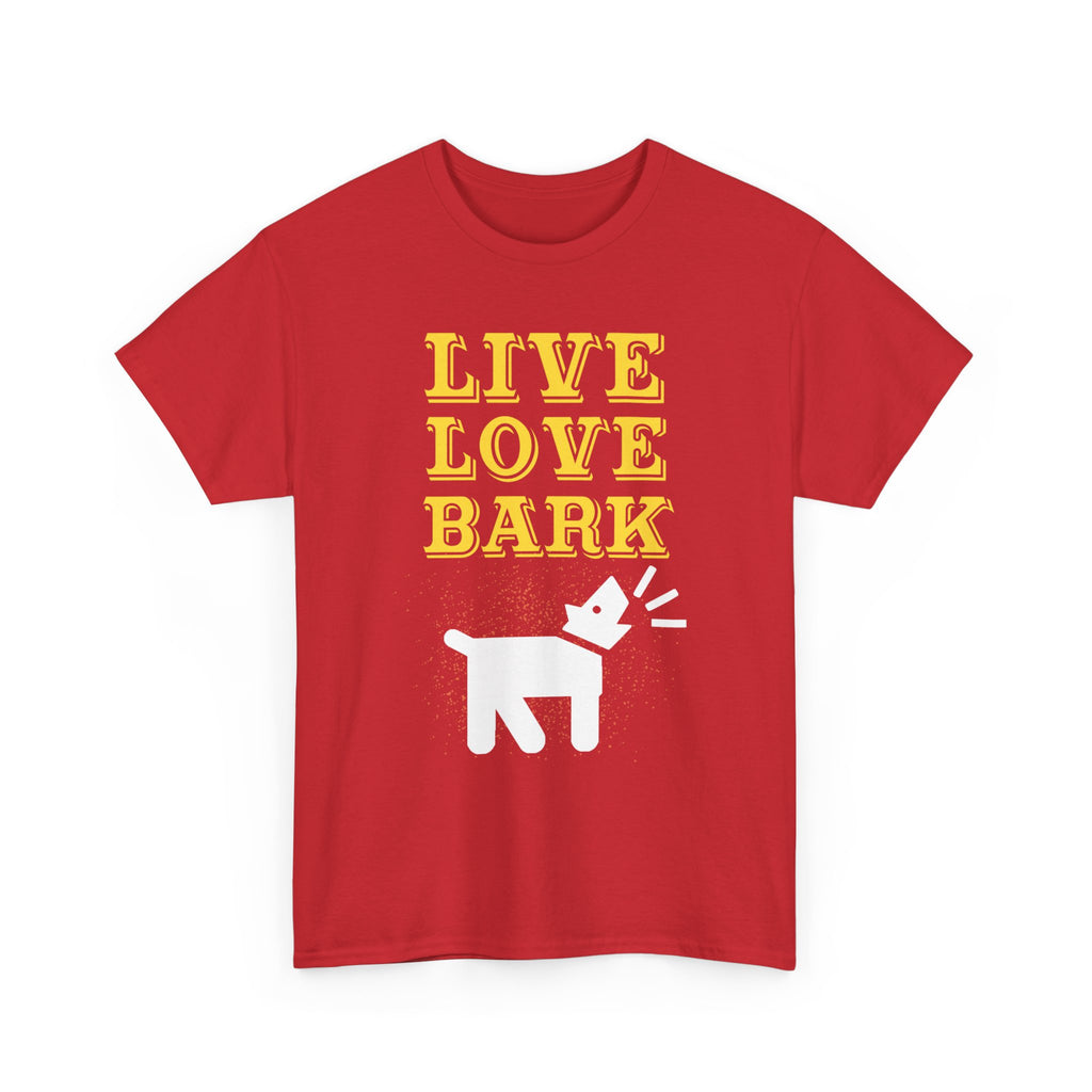 Live Love Bark Unisex Cotton Tee, Cute Dog Lovers Tee, Pet Parent Gift, Casual Everyday Wear, Animal Lover Shirt, Birthday Present
