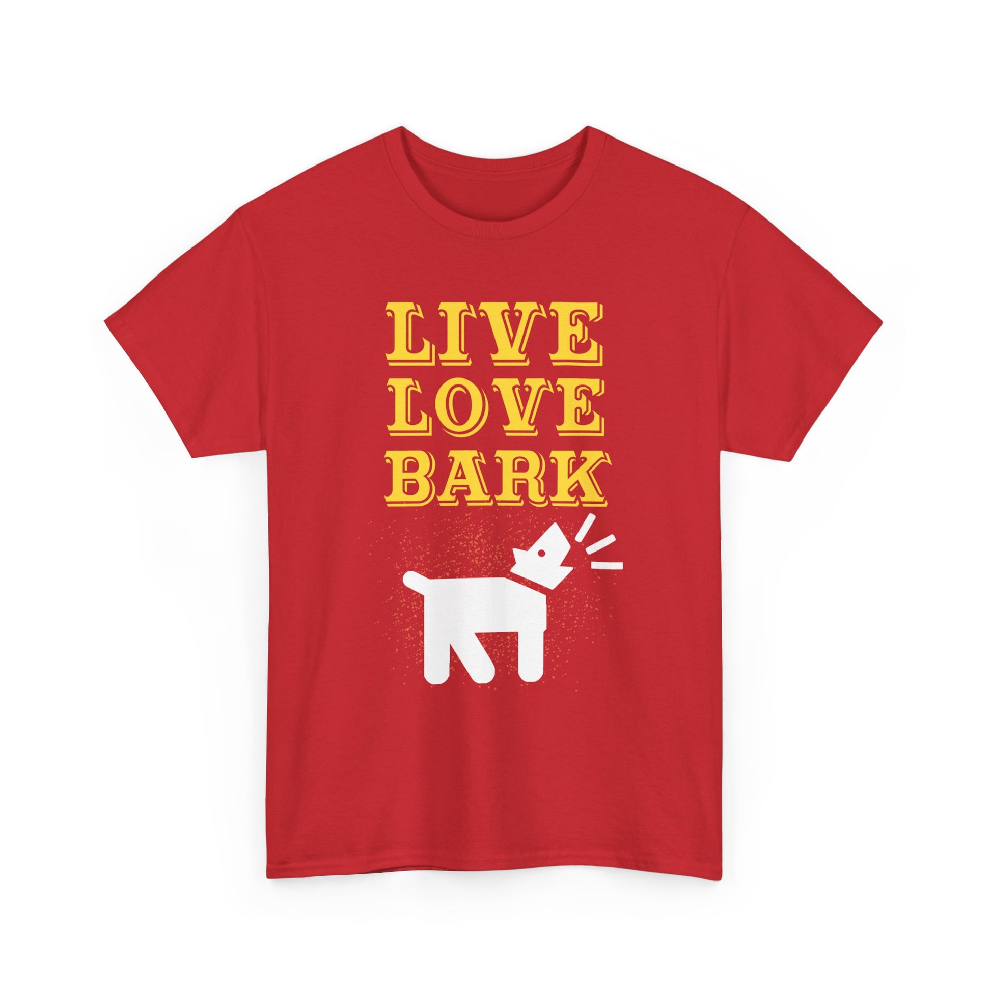 Live Love Bark Unisex Cotton Tee, Cute Dog Lovers Tee, Pet Parent Gift, Casual Everyday Wear, Animal Lover Shirt, Birthday Present