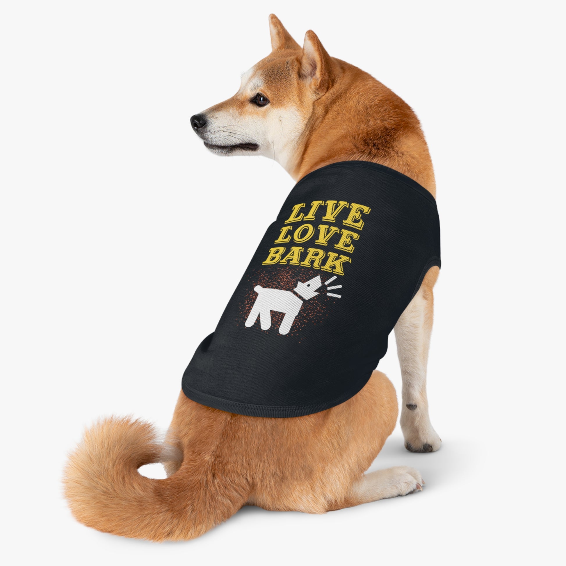 Cute Pet Tank Top - Live Love Bark Dog Apparel, Dog Summer Wear, Pet Gift, Canine Clothing, Dog Lover Gift