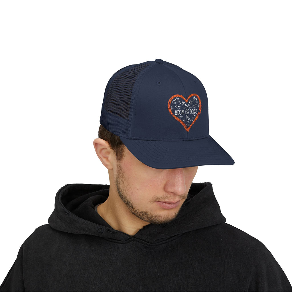 Dog Lovers Snapback Cap with Heart Design