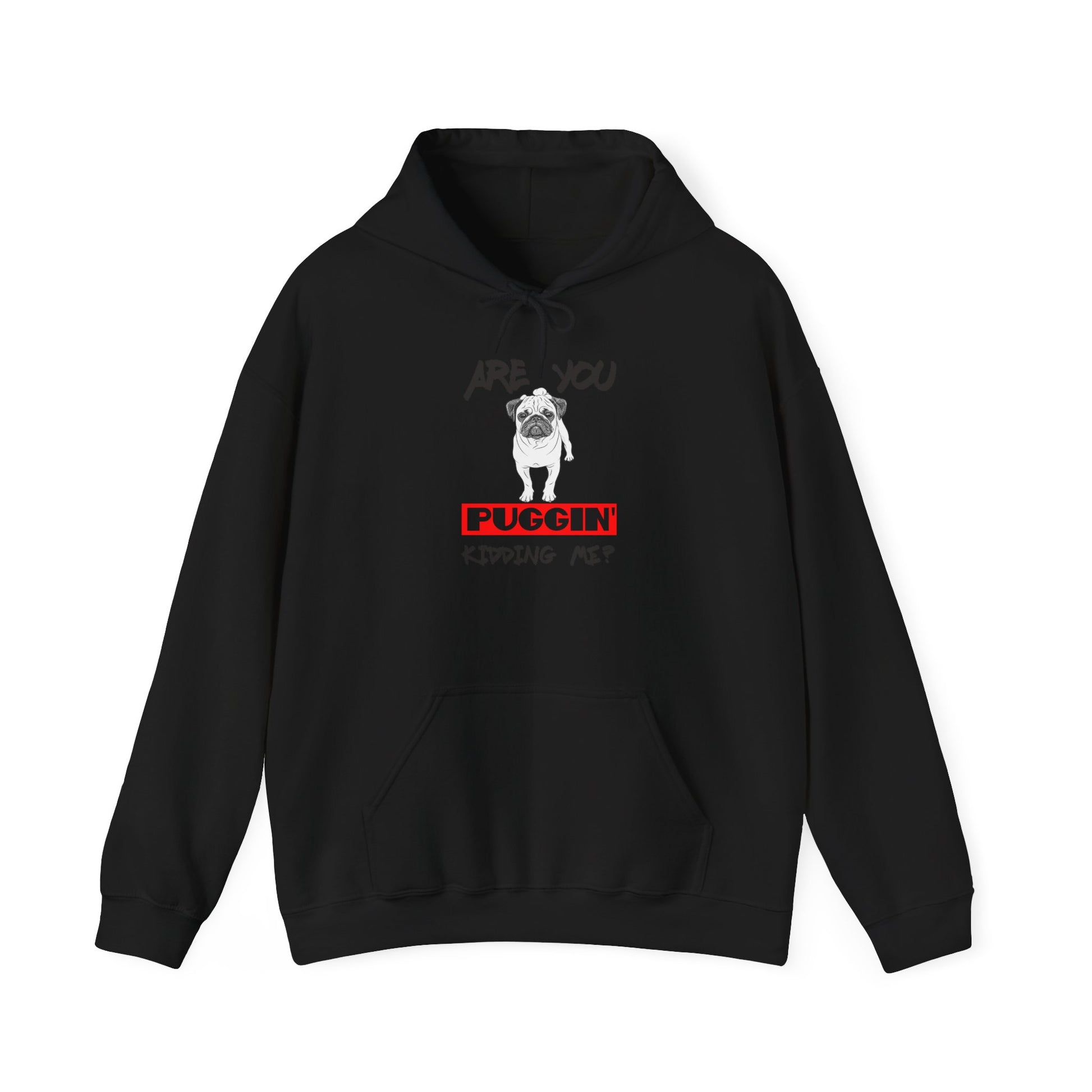 Funny Pug Hoodie, Are You Puggin' Kidding Me Sweatshirt, Pet Lover Gift, Cozy Unisex Hoodie, Dog-Themed Apparel, Punny Gift for Dog Lovers