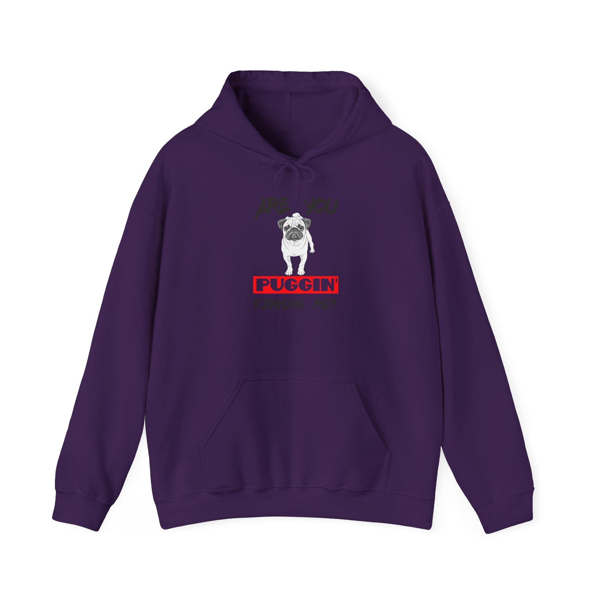 Funny Pug Hoodie, Are You Puggin' Kidding Me Sweatshirt, Pet Lover Gift, Cozy Unisex Hoodie, Dog-Themed Apparel, Punny Gift for Dog Lovers