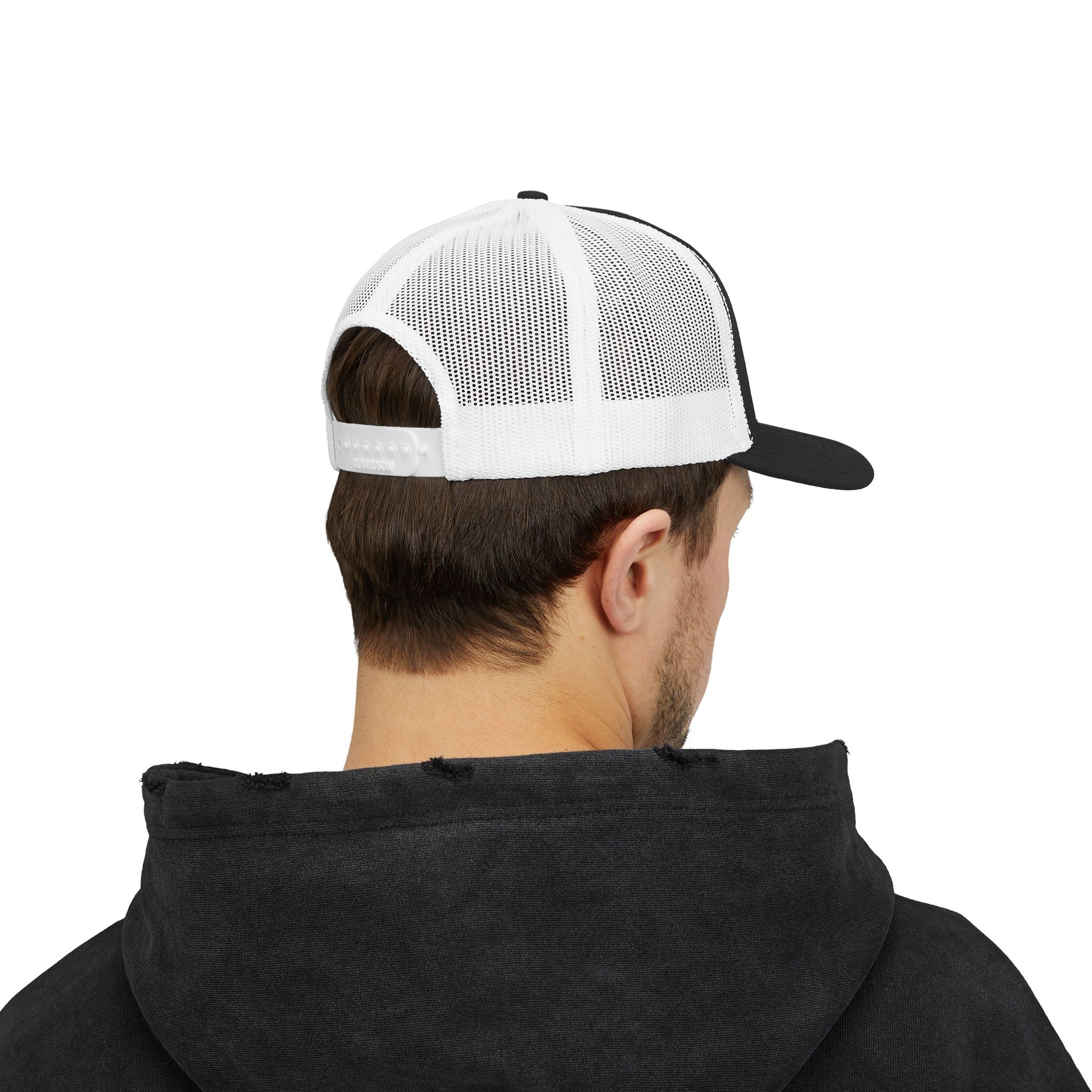 Trendy Snapback Trucker Cap with Bold Graphic Design