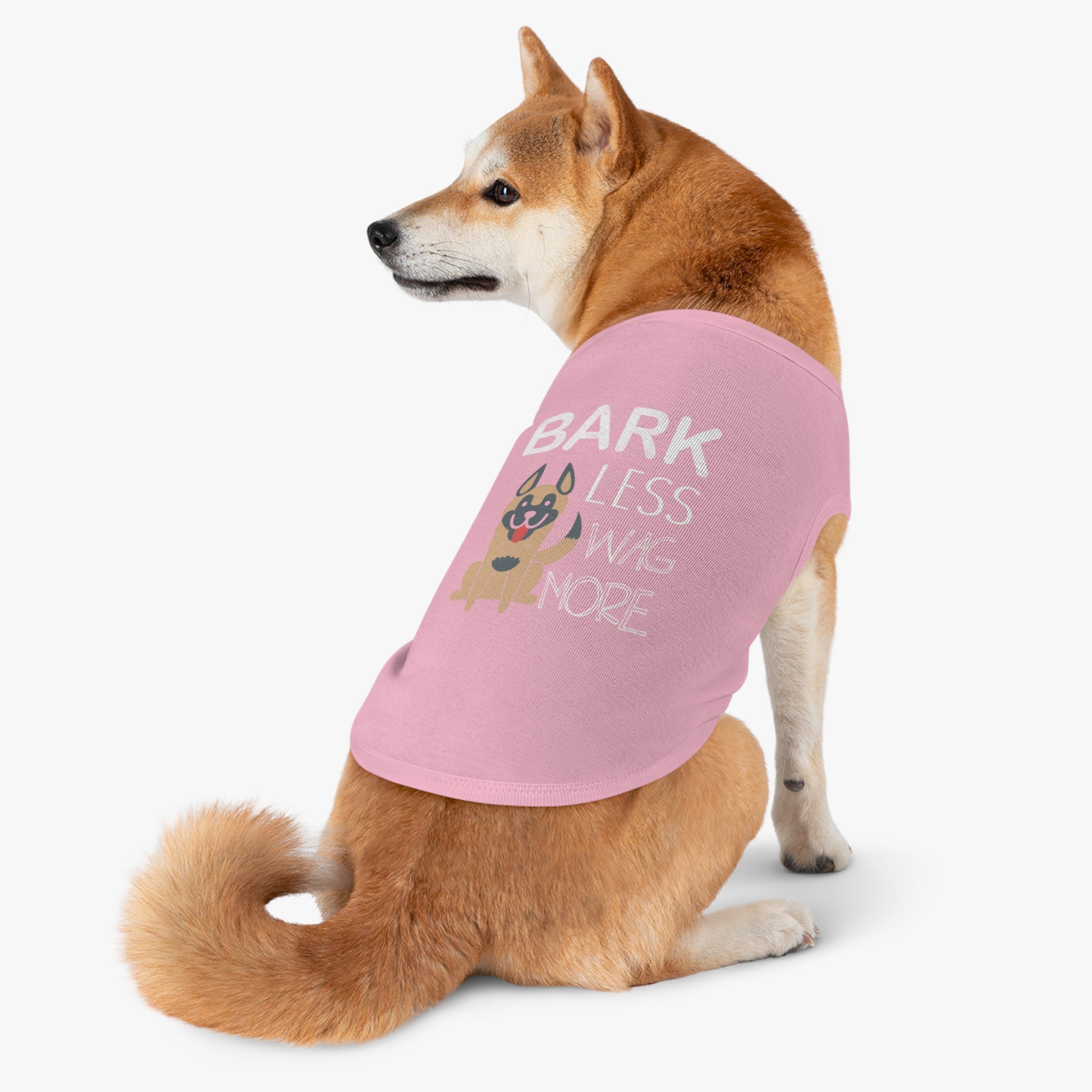 Bark Less, Wag More Pet Tank Top | Cute Dog Shirt, Pet Apparel, Canine Clothing, Dog Birthday Gift, Funny Pet Gift