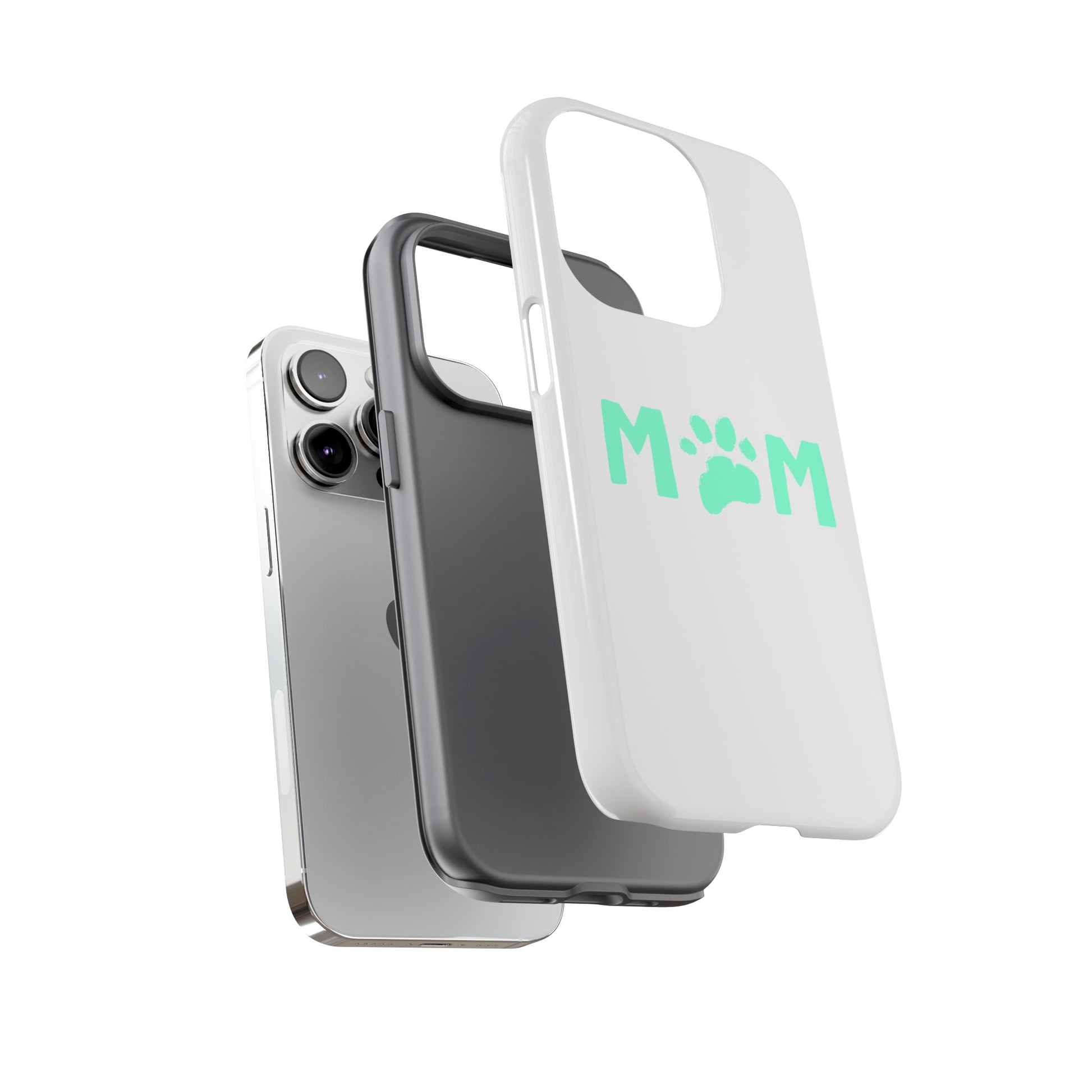 Personalized Tough Phone Cases for Moms, Pet Lover Gifts, Cute Phone Accessories, Customizable Pet Paw Designs, Mother's Day Gift