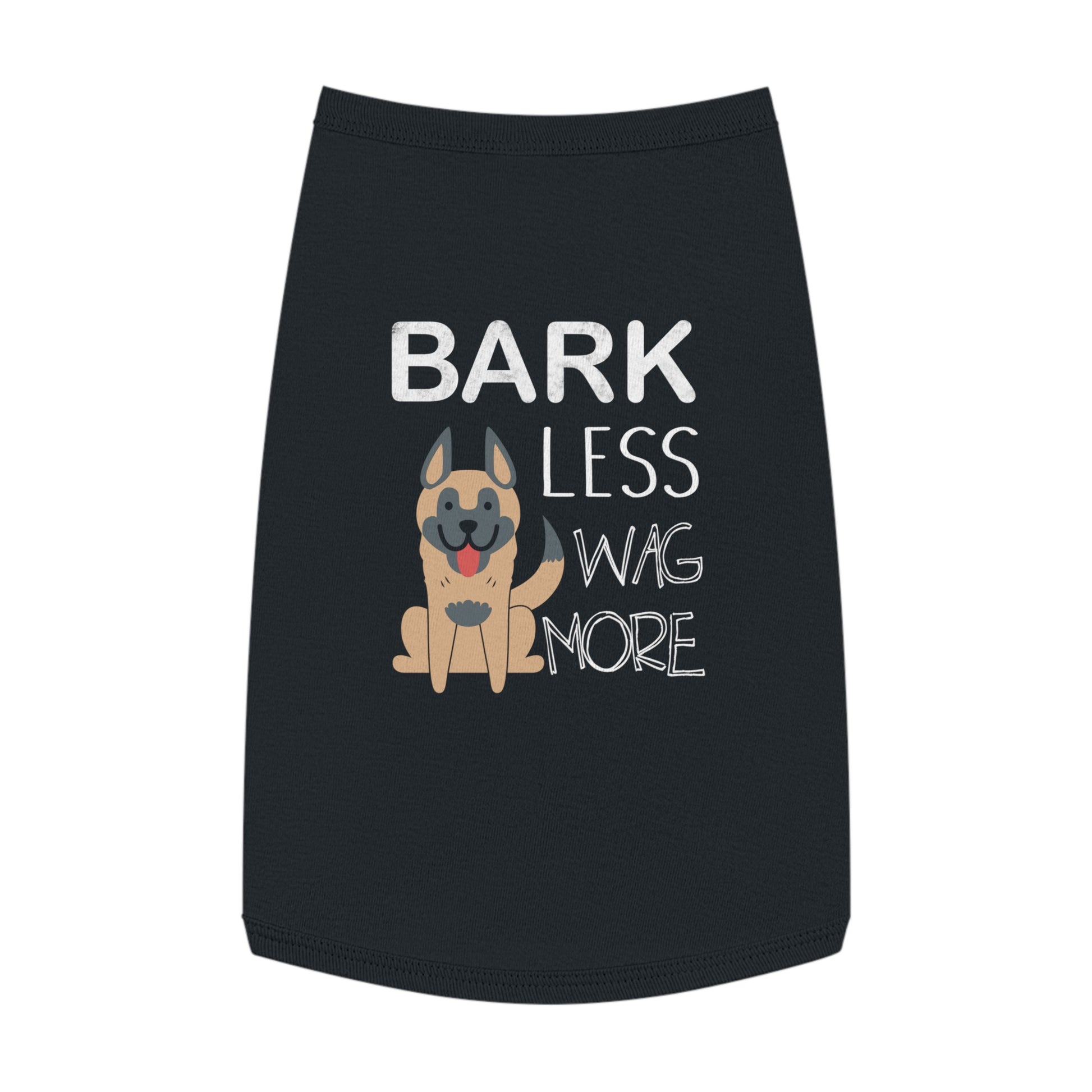 Bark Less, Wag More Pet Tank Top | Cute Dog Shirt, Pet Apparel, Canine Clothing, Dog Birthday Gift, Funny Pet Gift