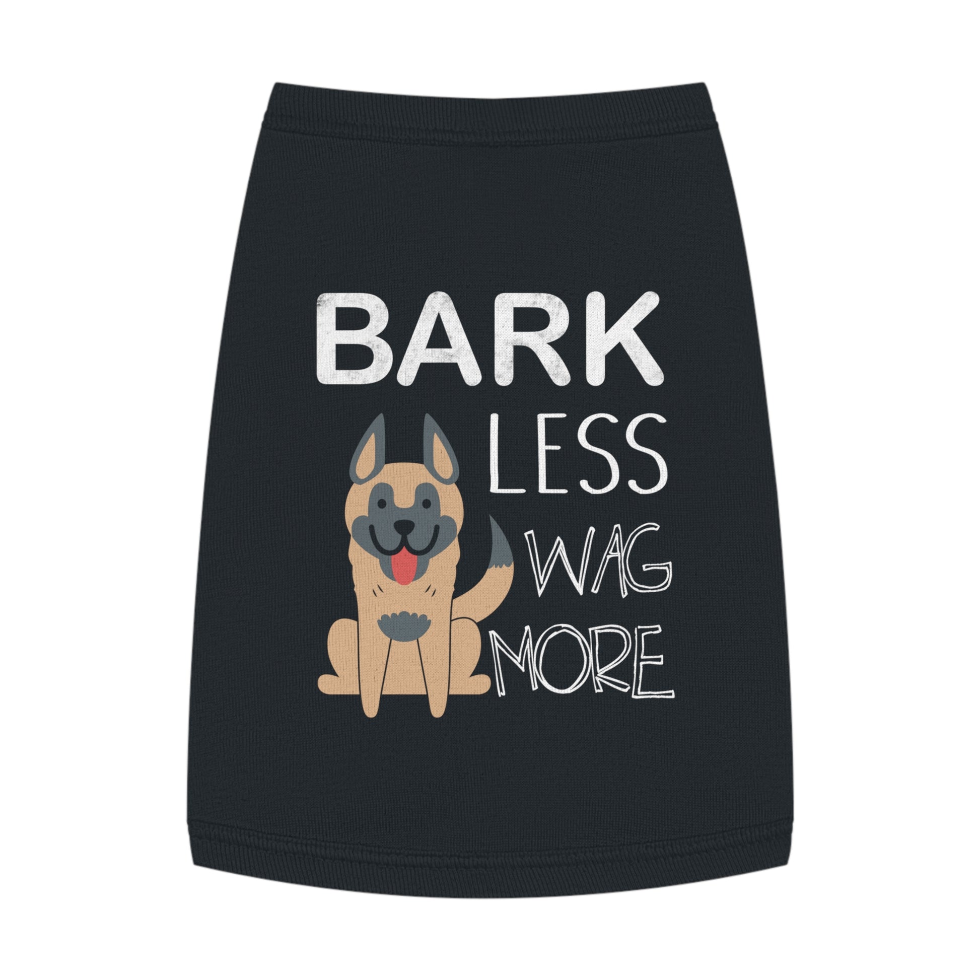 Bark Less, Wag More Pet Tank Top | Cute Dog Shirt, Pet Apparel, Canine Clothing, Dog Birthday Gift, Funny Pet Gift