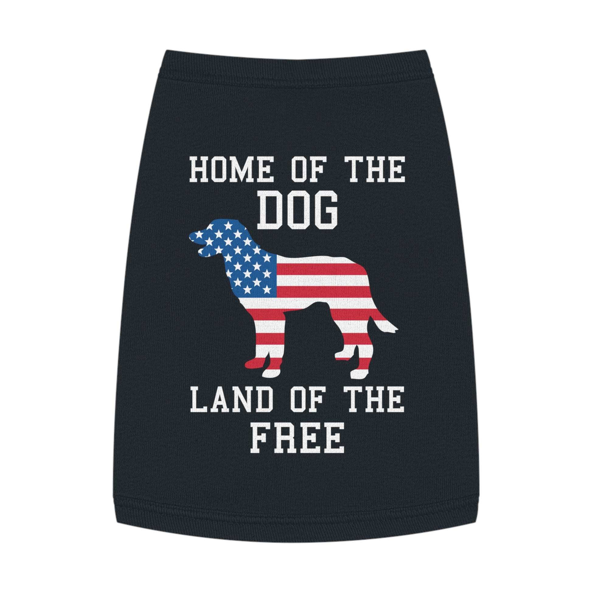 Patriotic Pet Tank Top | Dog Apparel | Cute Summer Style | USA Flag Design | Home of the Dog T-Shirt | Dog Lover Gift