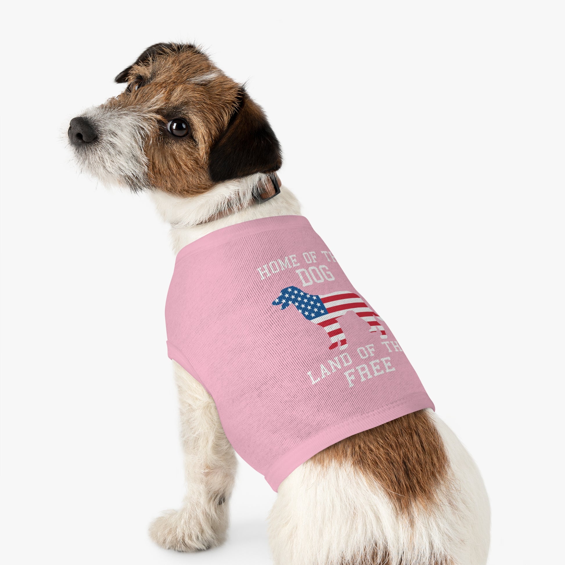 Patriotic Pet Tank Top | Dog Apparel | Cute Summer Style | USA Flag Design | Home of the Dog T-Shirt | Dog Lover Gift