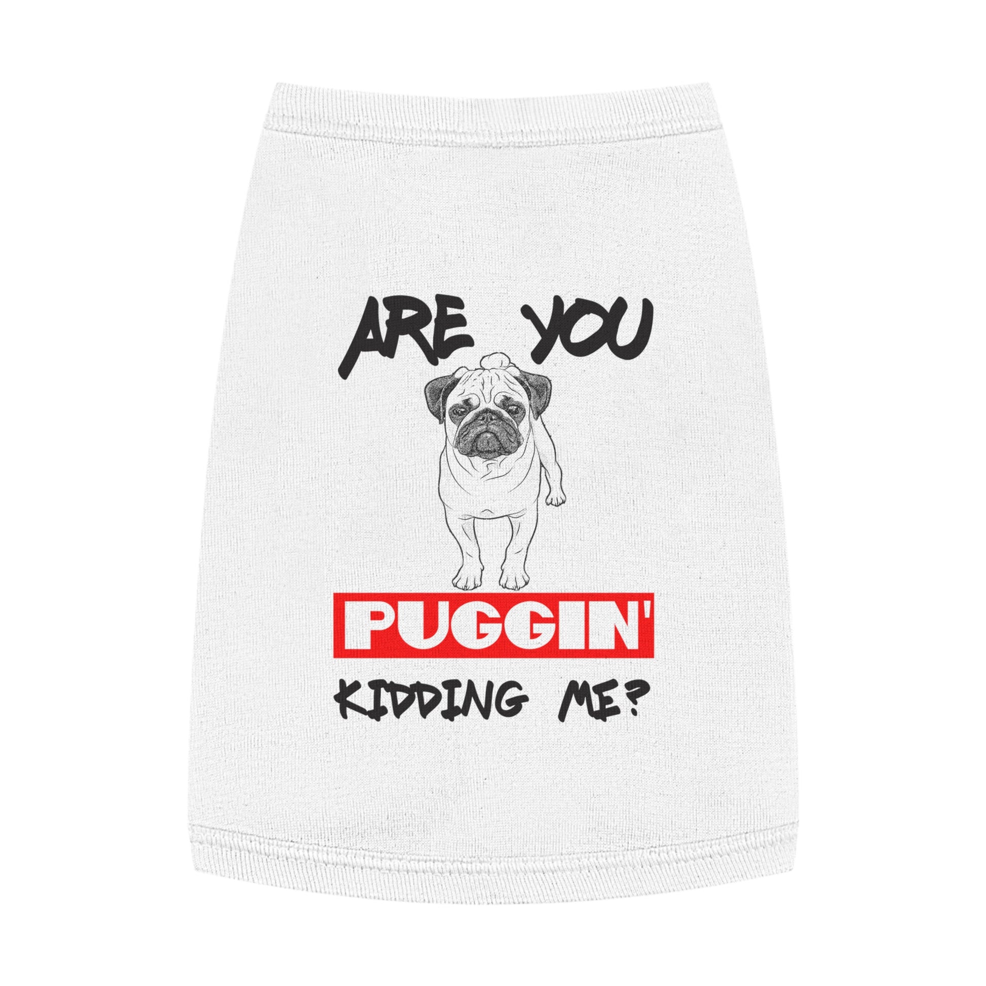Pug-Themed Pet Tank Top, Funny Dog Apparel, Ideal for Pet Lovers, Cute Gift for Dog Owners, Summer Doggy Fashion, Comfortable Pet Wear