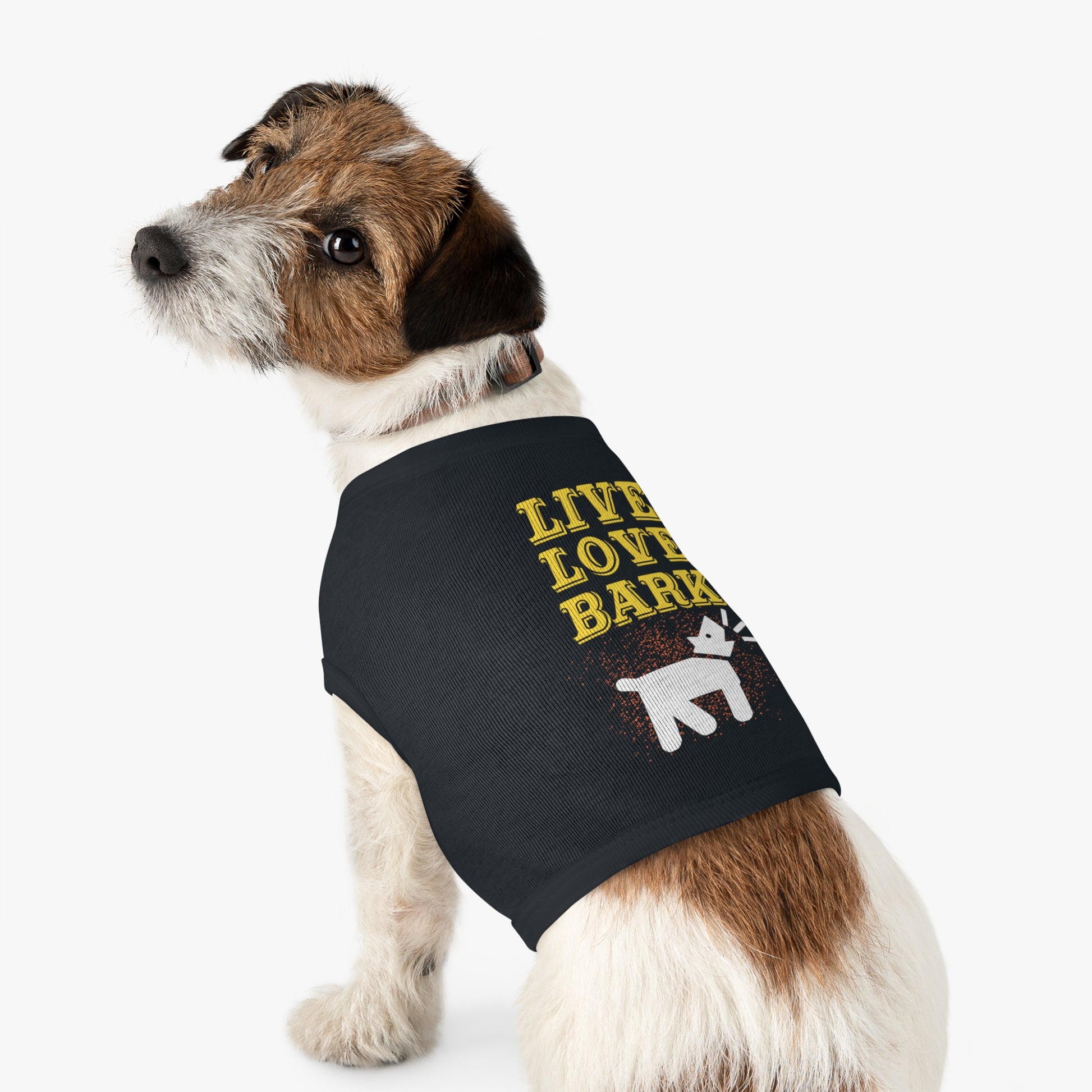 Cute Pet Tank Top - Live Love Bark Dog Apparel, Dog Summer Wear, Pet Gift, Canine Clothing, Dog Lover Gift