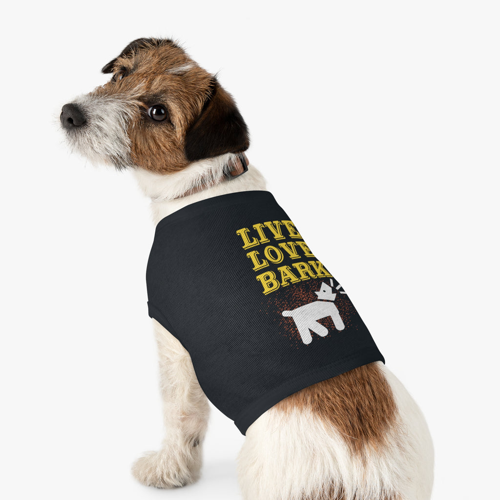 Cute Pet Tank Top - Live Love Bark Dog Apparel, Dog Summer Wear, Pet Gift, Canine Clothing, Dog Lover Gift