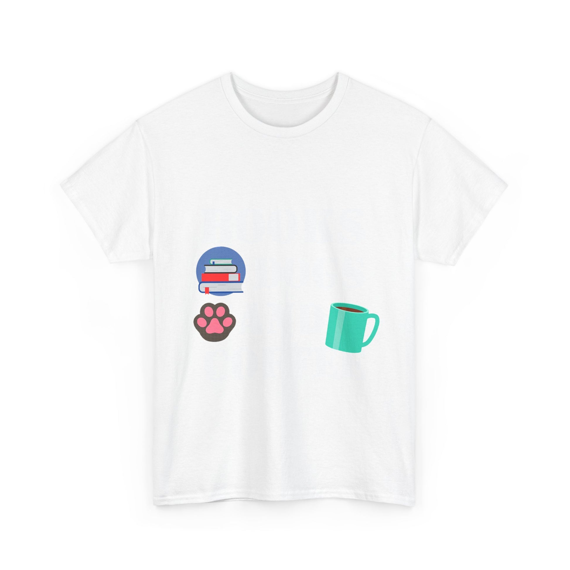 Cozy Graphic Tee, Relaxed Fit Heavy Cotton Shirt for Book Lovers, Pet Owners, Gift for Him or Her, Comfortable Everyday Wear, Casual Style