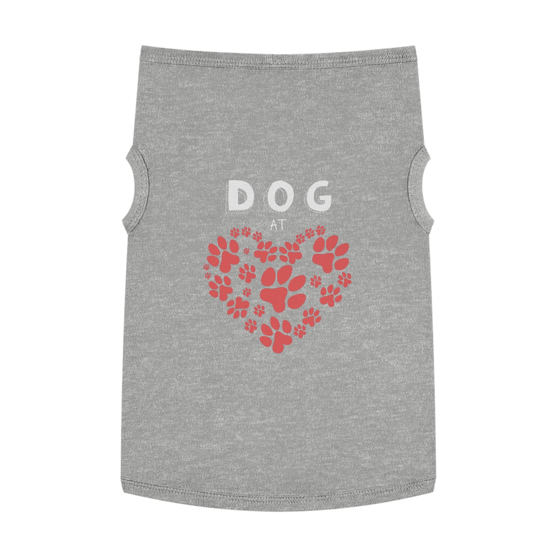 Heart Paw Pet Tank Top | Dog Lover Gift, Pet Apparel, Cute Dog Clothes, Summer Pet Fashion, Adorable Pet Outfit