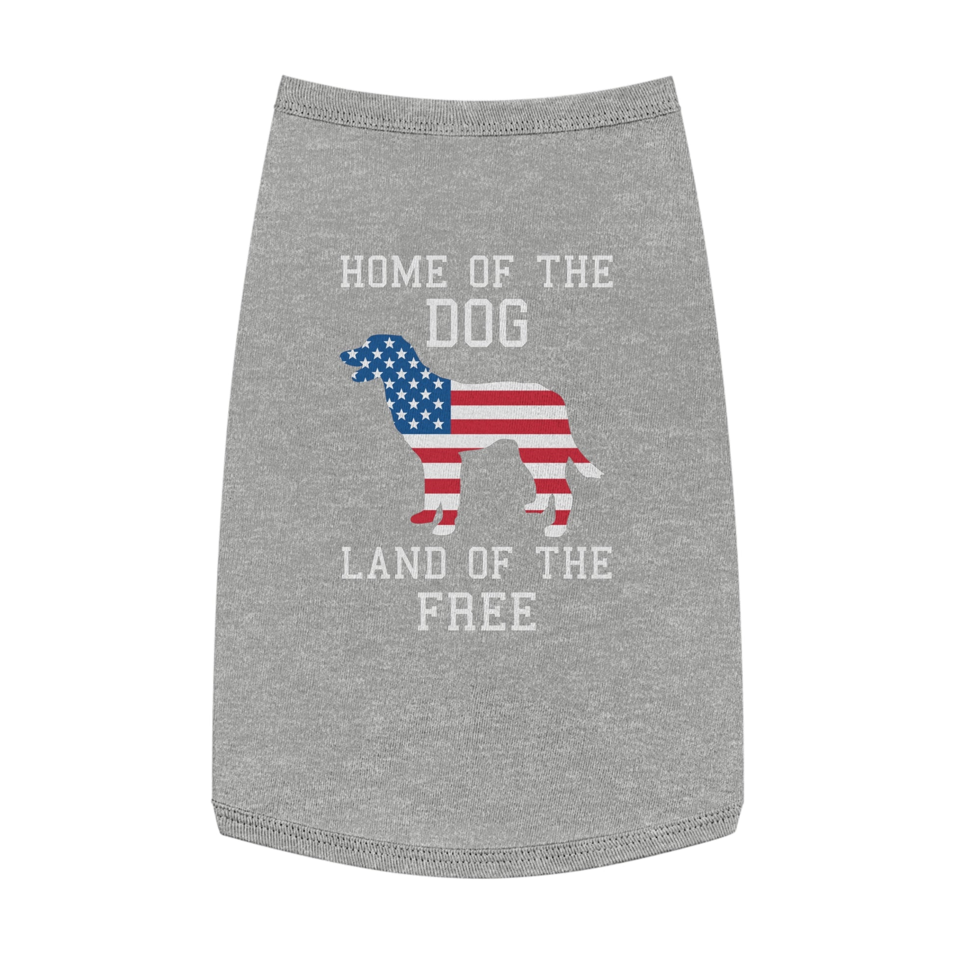 Patriotic Pet Tank Top | Dog Apparel | Cute Summer Style | USA Flag Design | Home of the Dog T-Shirt | Dog Lover Gift