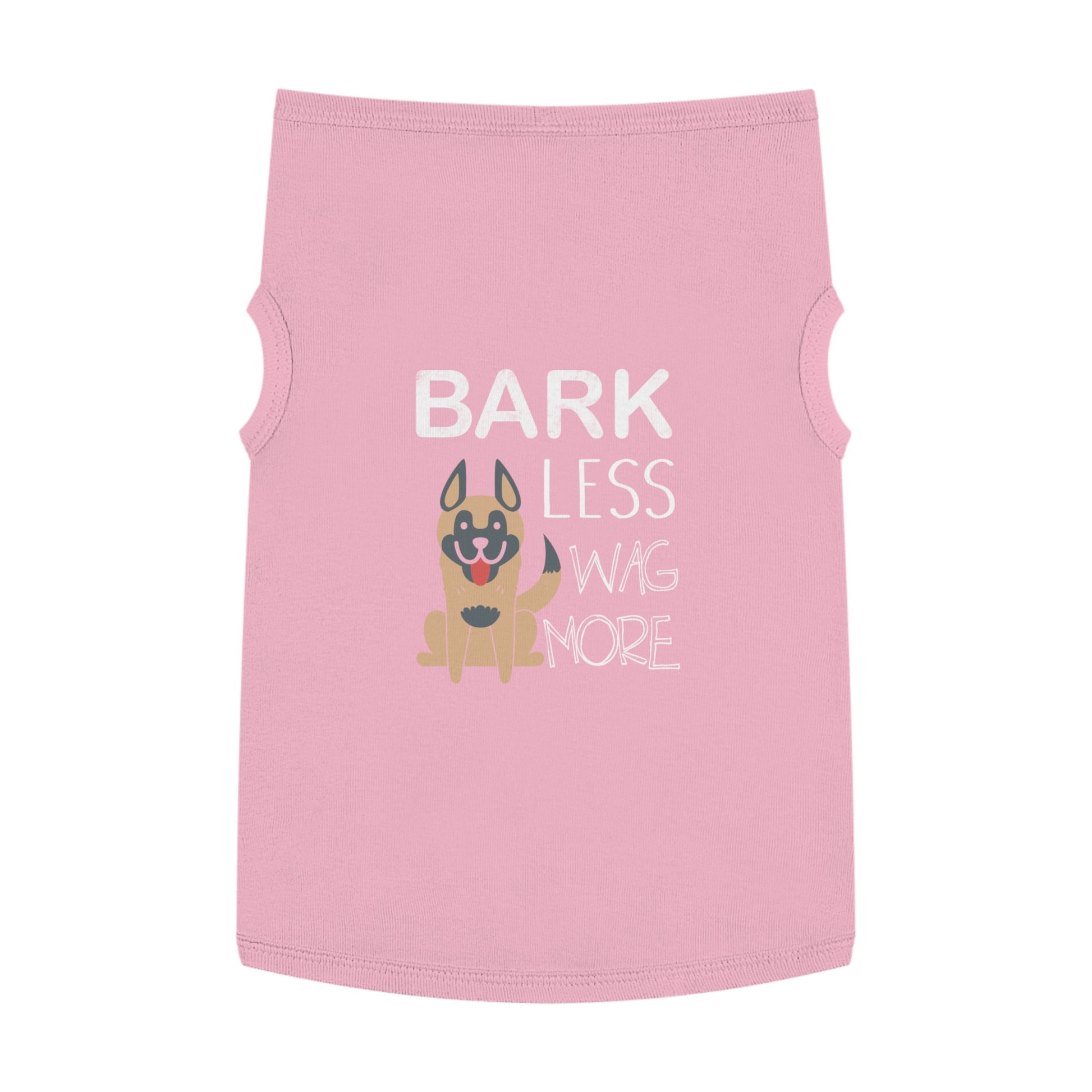 Bark Less, Wag More Pet Tank Top | Cute Dog Shirt, Pet Apparel, Canine Clothing, Dog Birthday Gift, Funny Pet Gift