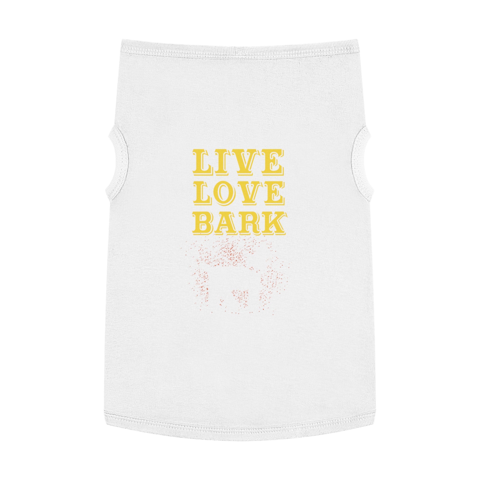 Cute Pet Tank Top - Live Love Bark Dog Apparel, Dog Summer Wear, Pet Gift, Canine Clothing, Dog Lover Gift