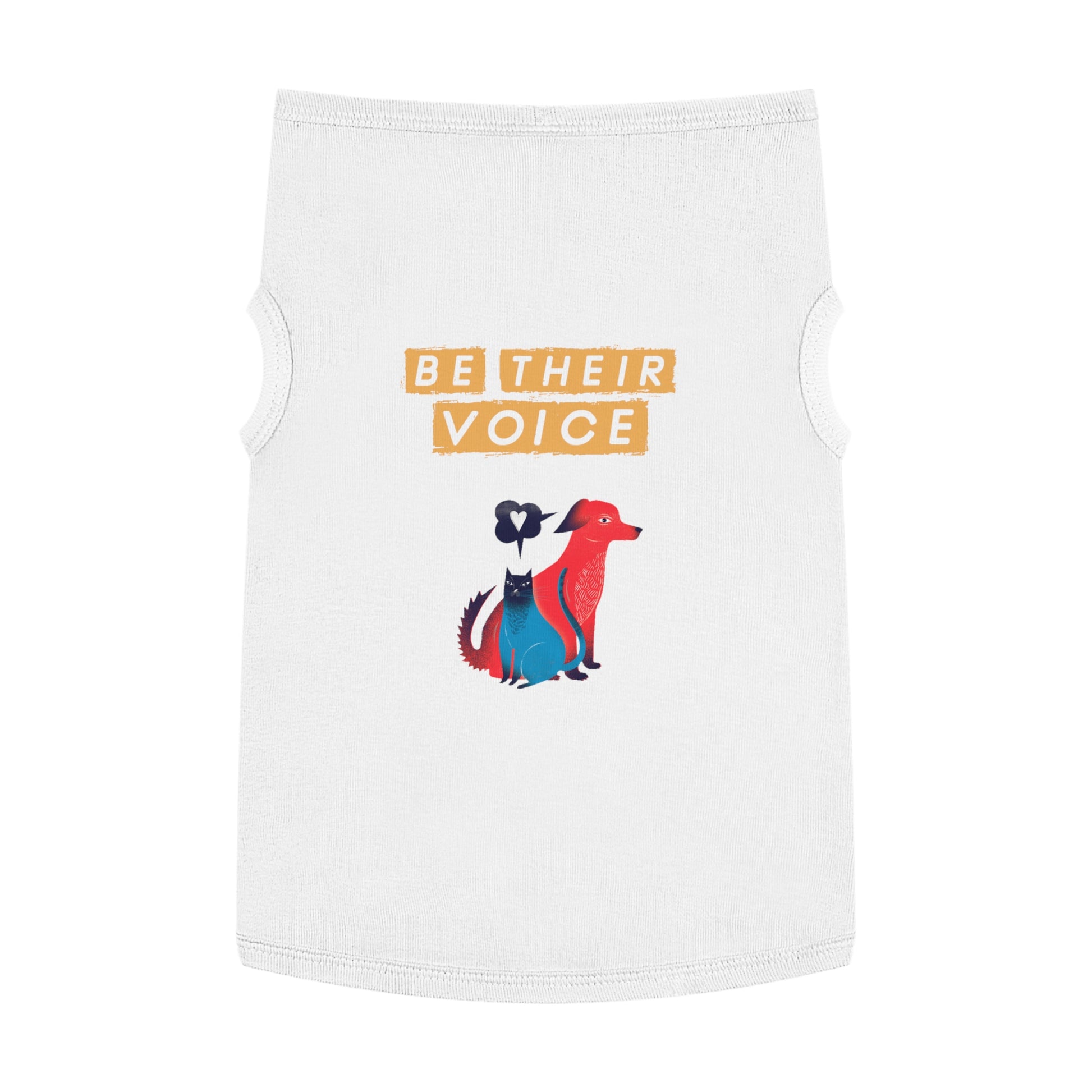 Pet Tank Top - Be Their Voice, Dog Life Apparel, Cat Lover Gift, Pet Adoption Support, Eco-Friendly Pet Clothing