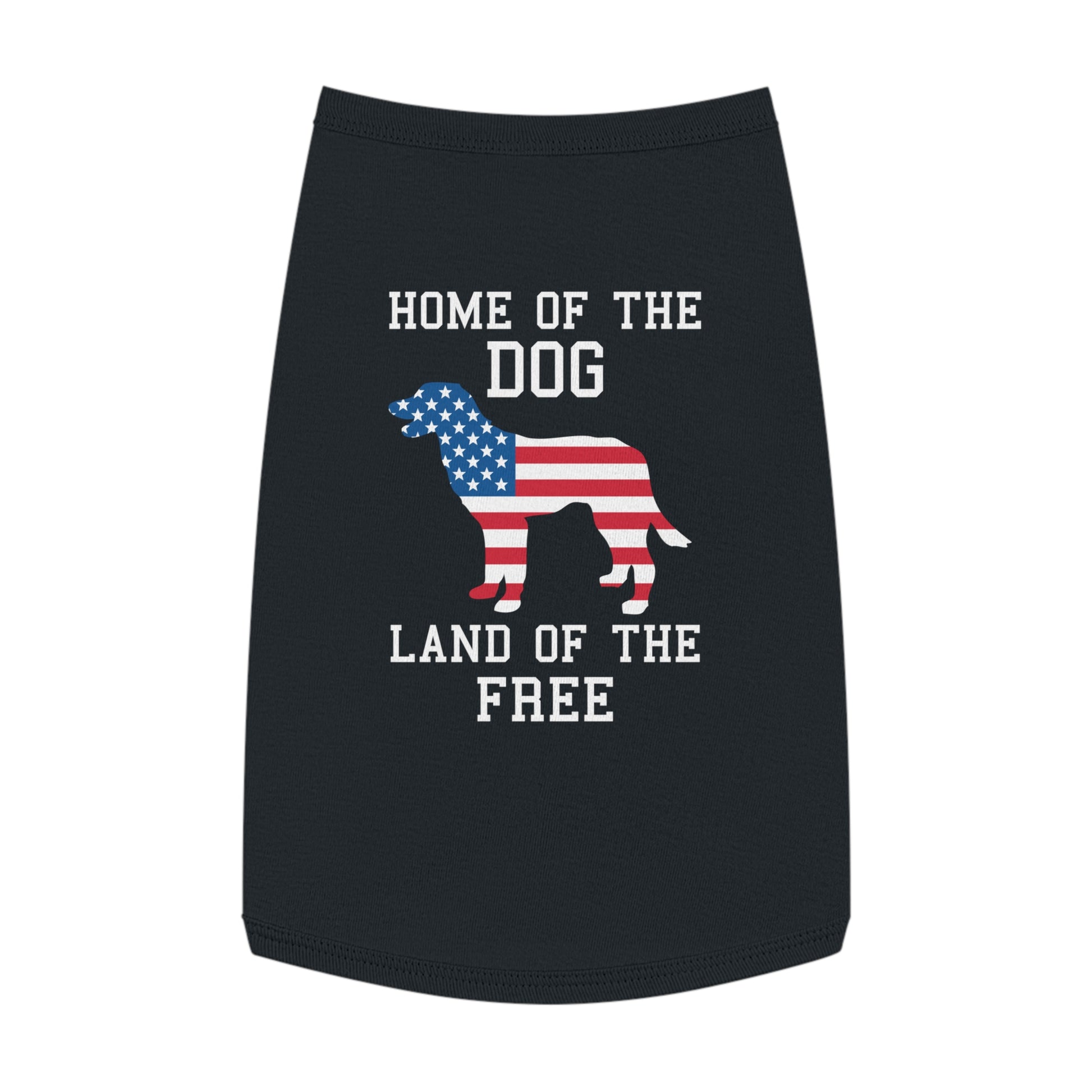 Patriotic Pet Tank Top | Dog Apparel | Cute Summer Style | USA Flag Design | Home of the Dog T-Shirt | Dog Lover Gift