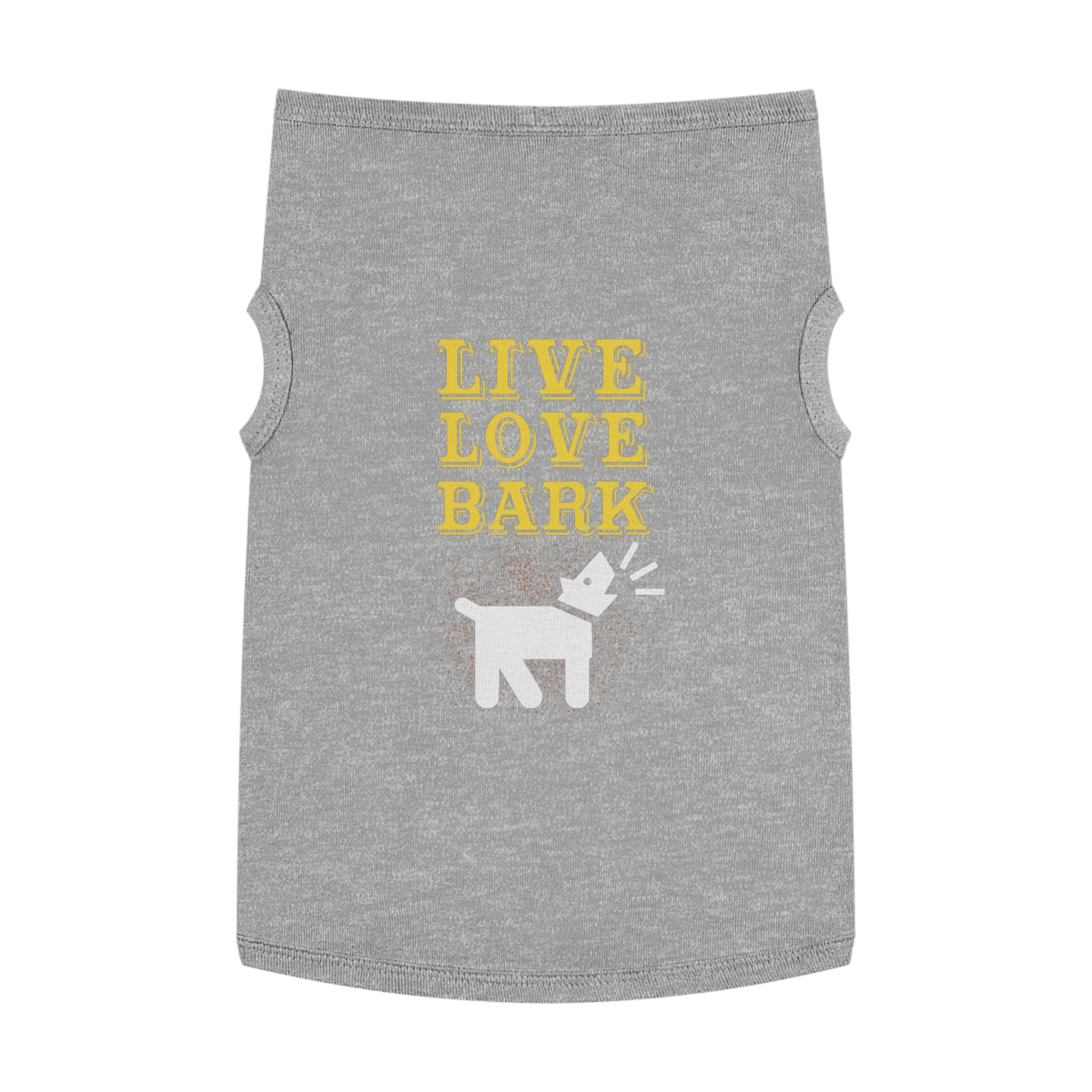 Cute Pet Tank Top - Live Love Bark Dog Apparel, Dog Summer Wear, Pet Gift, Canine Clothing, Dog Lover Gift