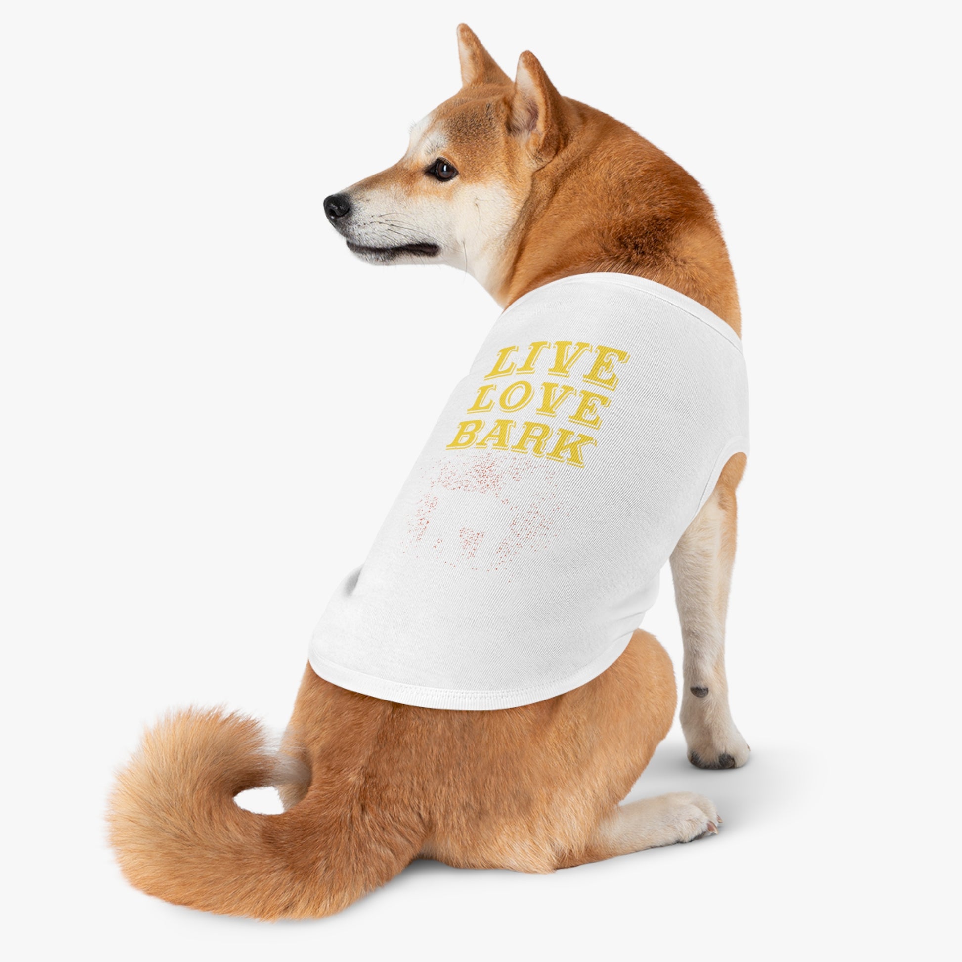 Cute Pet Tank Top - Live Love Bark Dog Apparel, Dog Summer Wear, Pet Gift, Canine Clothing, Dog Lover Gift