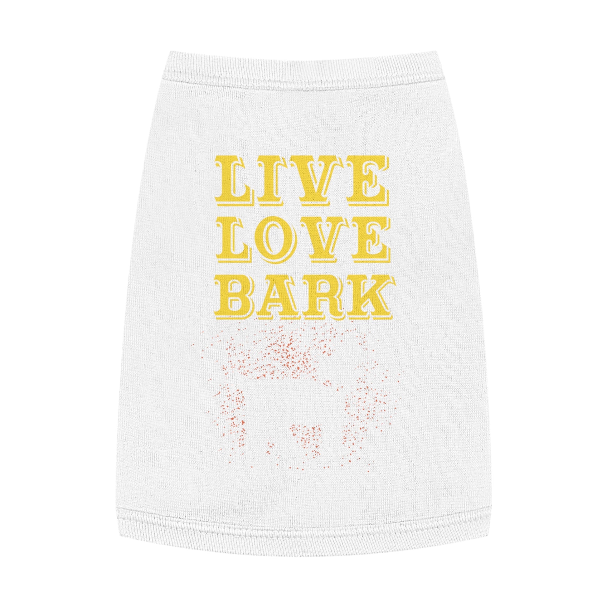 Cute Pet Tank Top - Live Love Bark Dog Apparel, Dog Summer Wear, Pet Gift, Canine Clothing, Dog Lover Gift