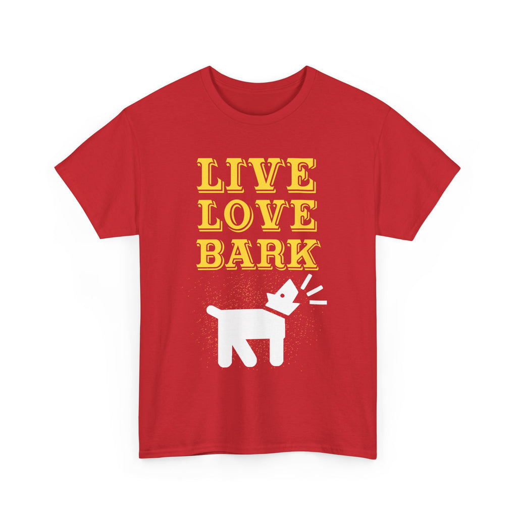 Live Love Bark Unisex Cotton Tee, Cute Dog Lovers Tee, Pet Parent Gift, Casual Everyday Wear, Animal Lover Shirt, Birthday Present