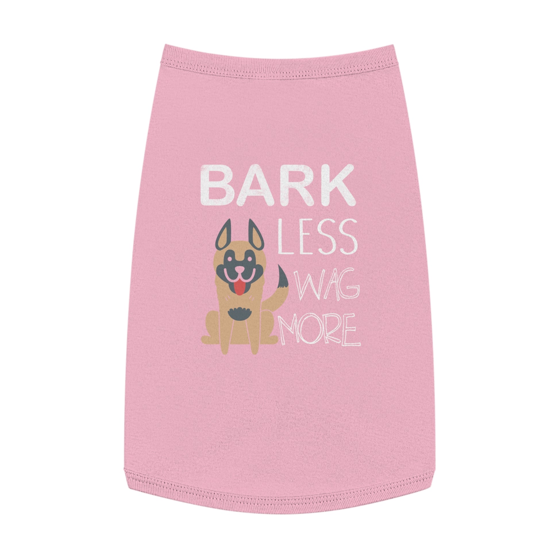Bark Less, Wag More Pet Tank Top | Cute Dog Shirt, Pet Apparel, Canine Clothing, Dog Birthday Gift, Funny Pet Gift