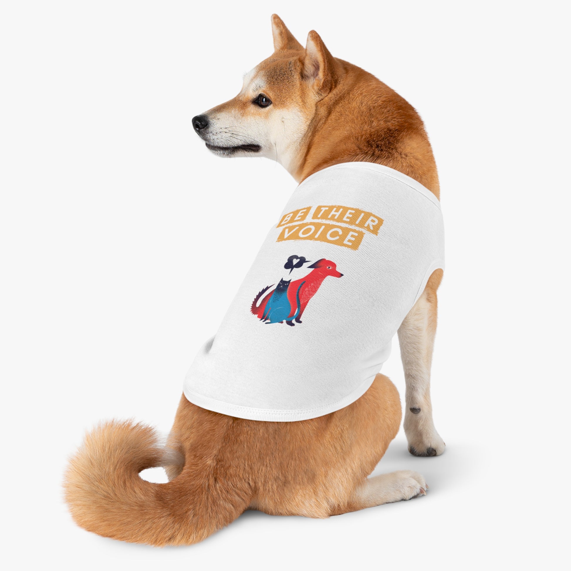 Pet Tank Top - Be Their Voice, Dog Life Apparel, Cat Lover Gift, Pet Adoption Support, Eco-Friendly Pet Clothing