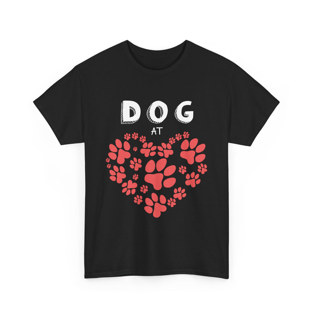 Pet Lover's Heart Tee, Cute Paw Print Shirt, Unisex Cotton Tee Gift, Animal Advocate Apparel, Perfect for Pet Lovers
