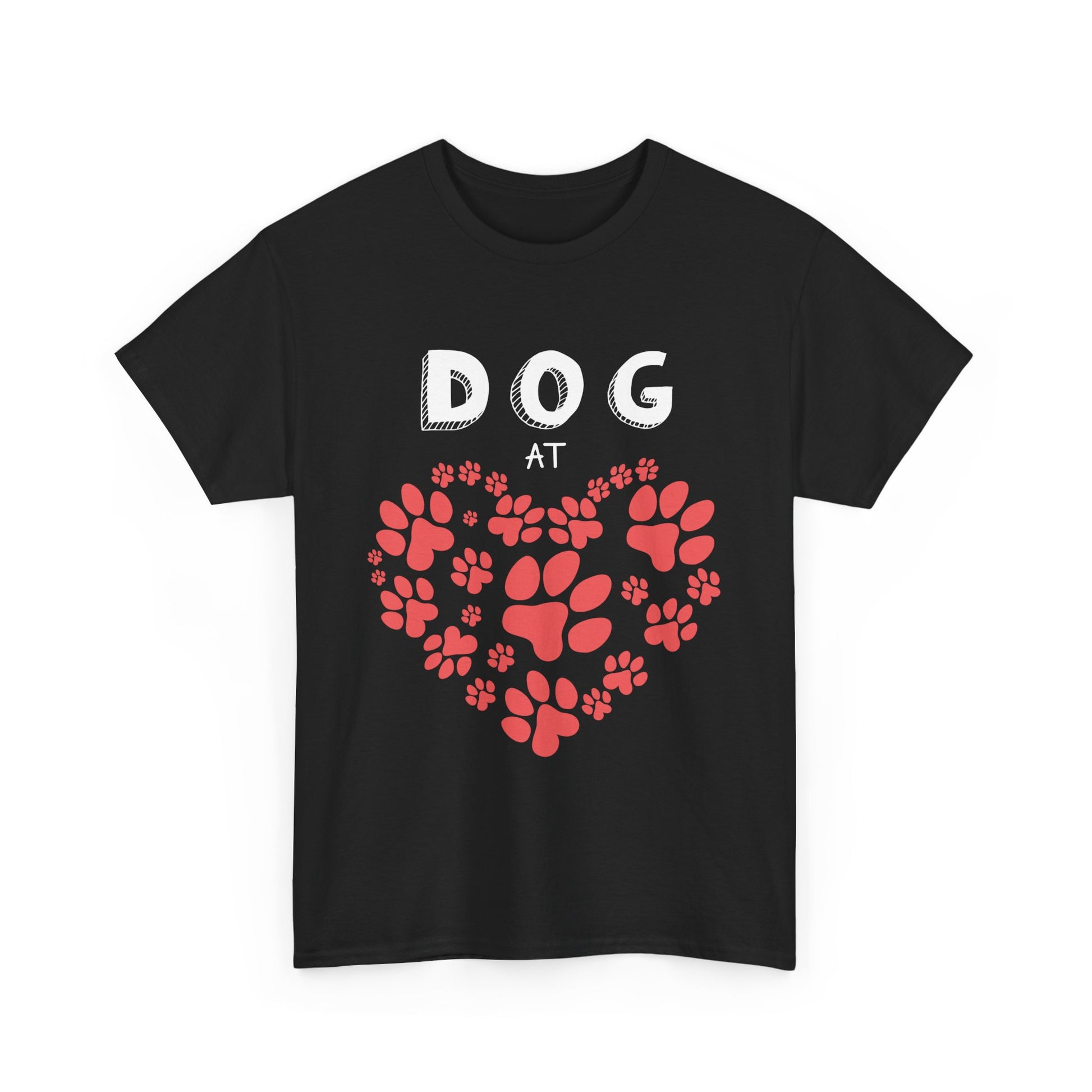 Pet Lover's Heart Tee, Cute Paw Print Shirt, Unisex Cotton Tee Gift, Animal Advocate Apparel, Perfect for Pet Lovers