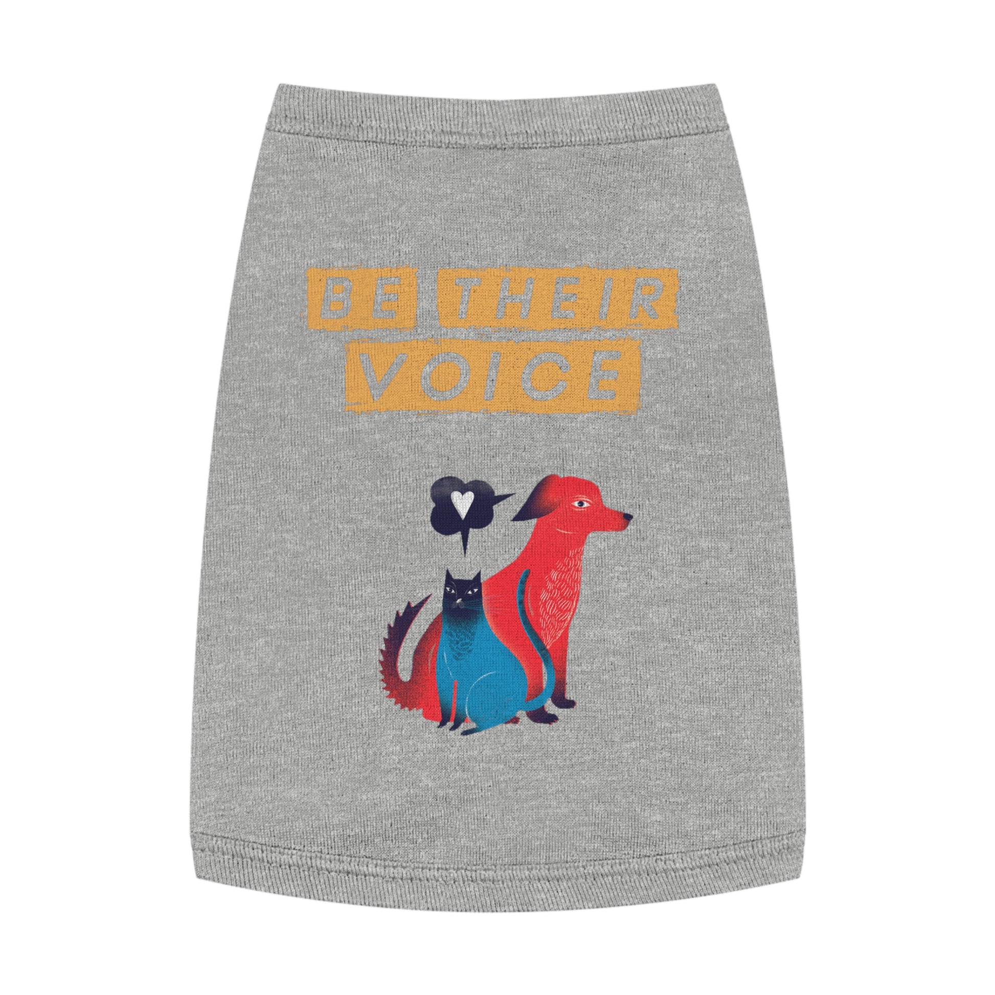 Pet Tank Top - Be Their Voice, Dog Life Apparel, Cat Lover Gift, Pet Adoption Support, Eco-Friendly Pet Clothing