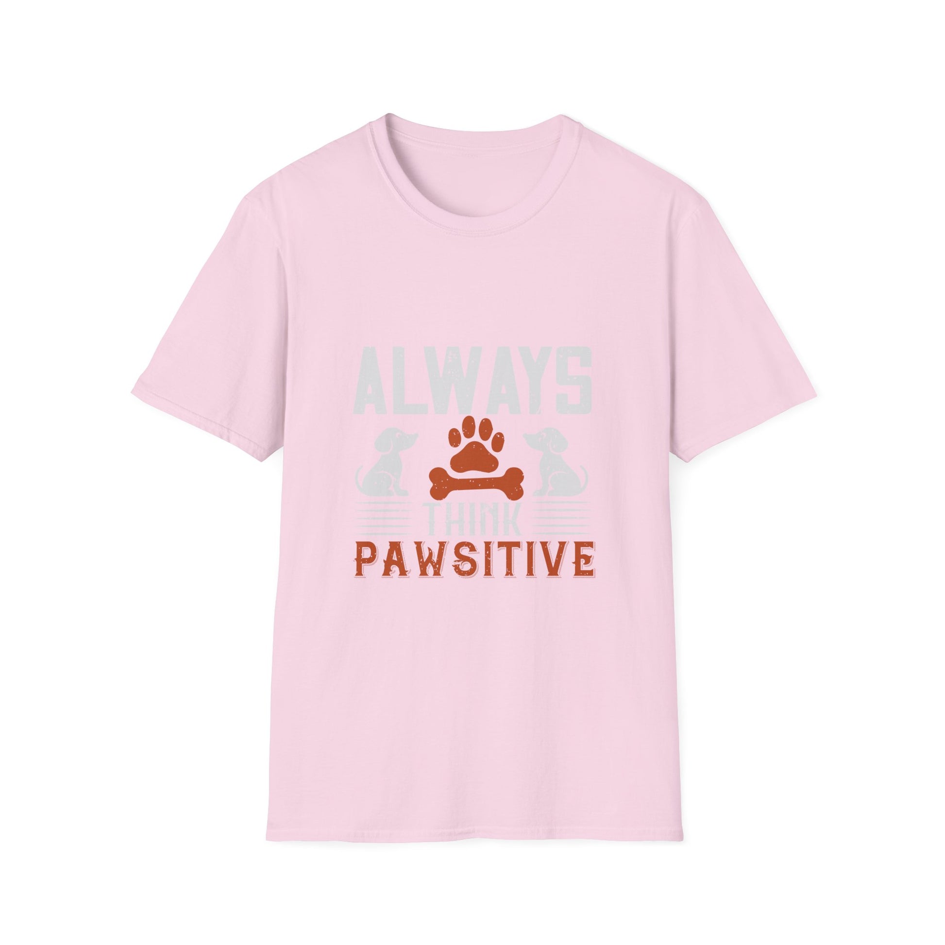 Always Think Pawsitive T-Shirt, Pet Lover Gift, Dog Owner Tee, Positive Vibes Shirt, Animal Rescue Fundraiser