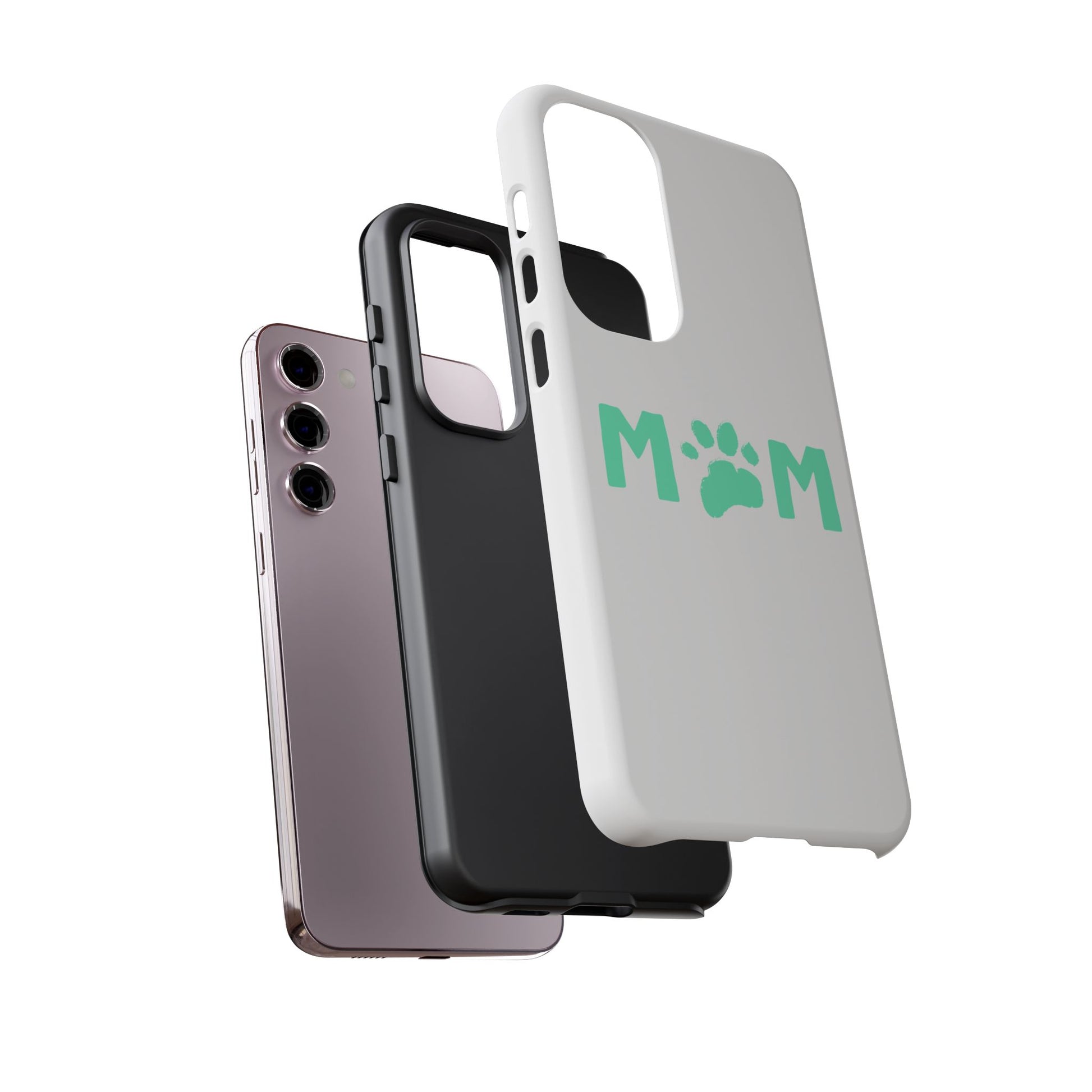 Personalized Tough Phone Cases for Moms, Pet Lover Gifts, Cute Phone Accessories, Customizable Pet Paw Designs, Mother's Day Gift