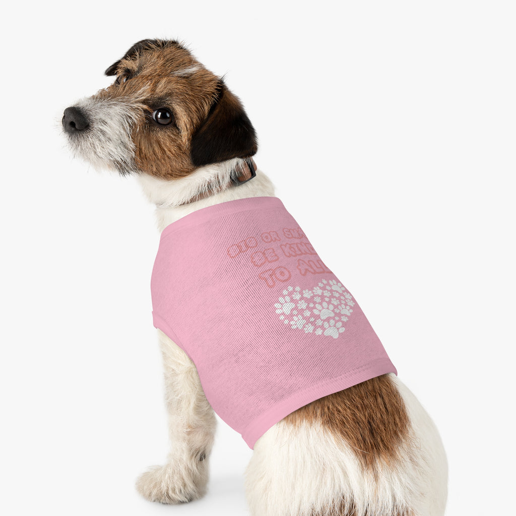 Cute Pet Tank Top, Dog Lover Gift, Be Kind to All, Summer Pet Apparel, Sassy Canine Outfit