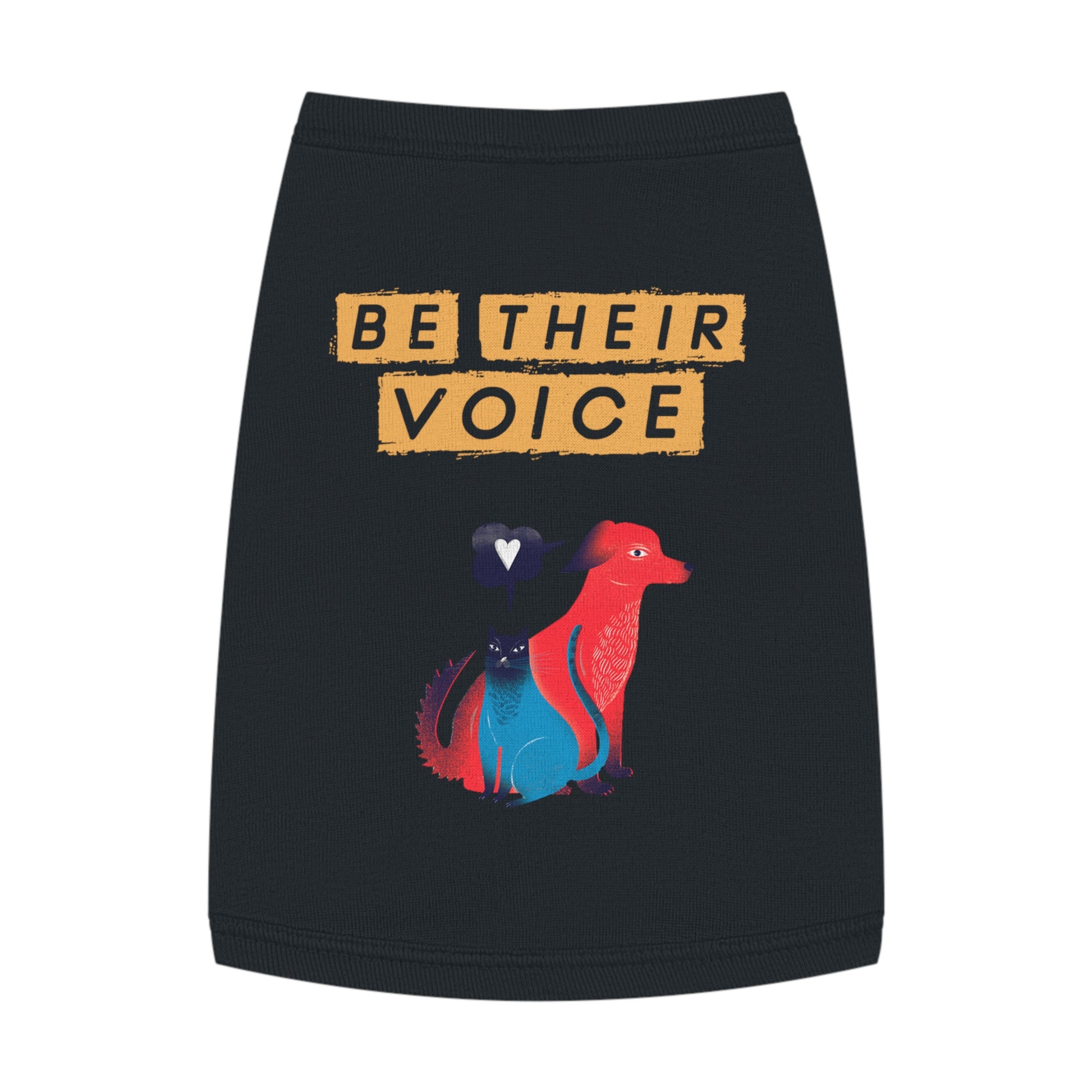 Pet Tank Top - Be Their Voice, Dog Life Apparel, Cat Lover Gift, Pet Adoption Support, Eco-Friendly Pet Clothing