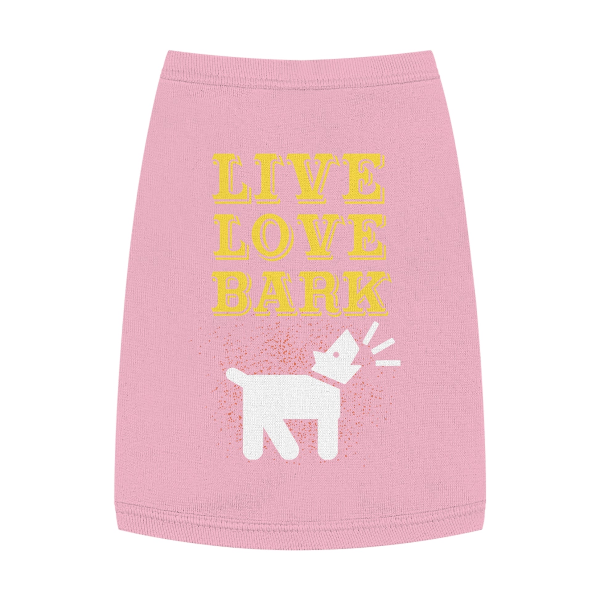 Cute Pet Tank Top - Live Love Bark Dog Apparel, Dog Summer Wear, Pet Gift, Canine Clothing, Dog Lover Gift