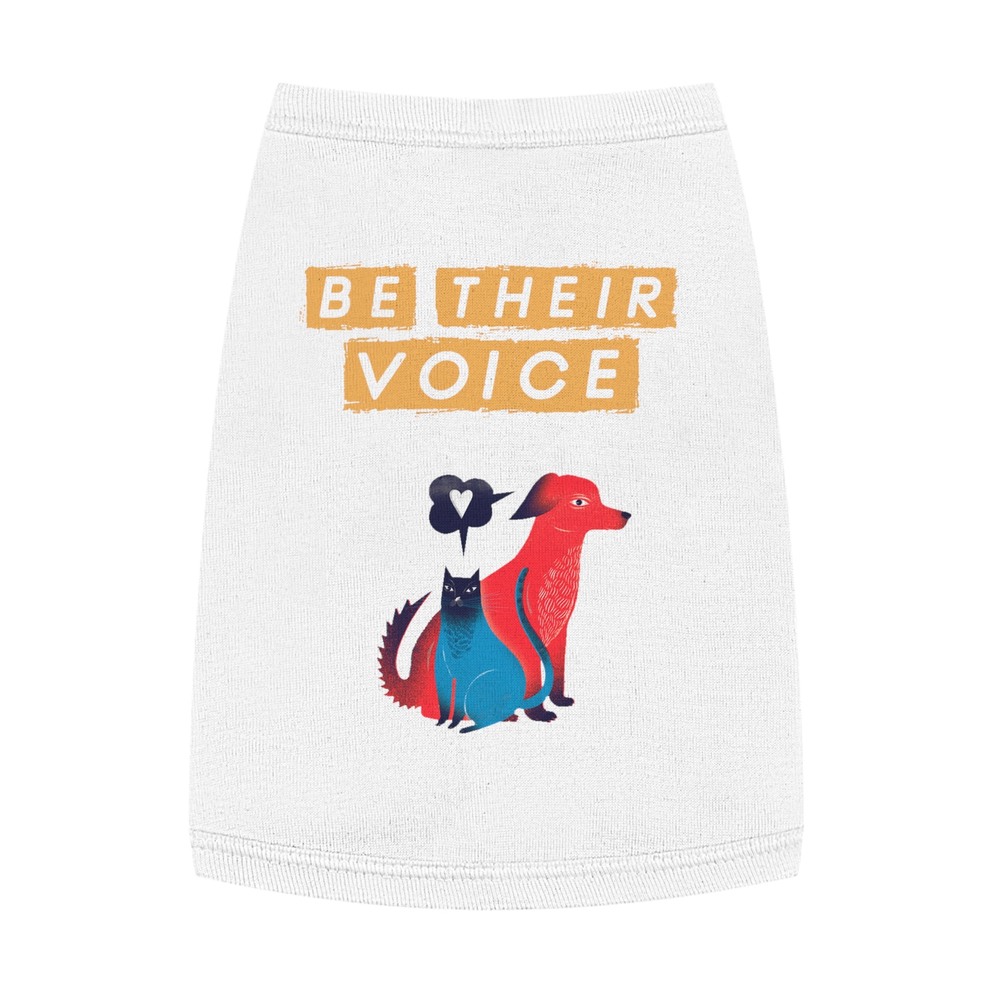 Pet Tank Top - Be Their Voice, Dog Life Apparel, Cat Lover Gift, Pet Adoption Support, Eco-Friendly Pet Clothing