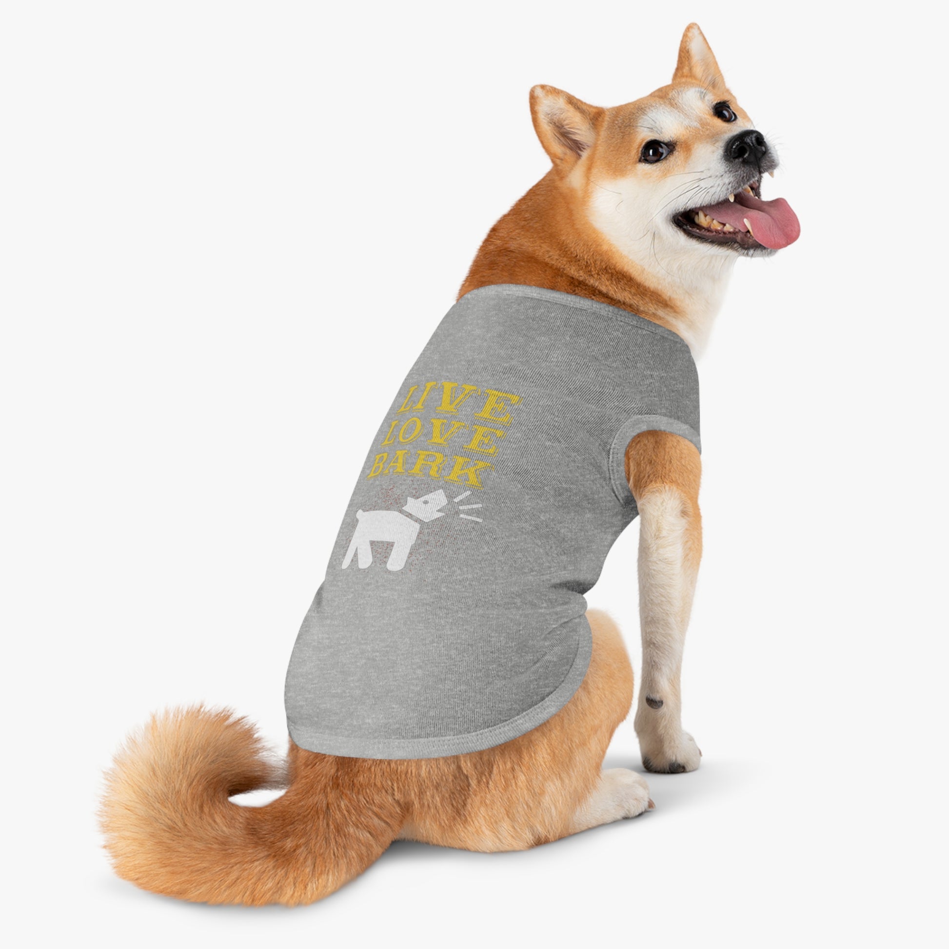 Cute Pet Tank Top - Live Love Bark Dog Apparel, Dog Summer Wear, Pet Gift, Canine Clothing, Dog Lover Gift