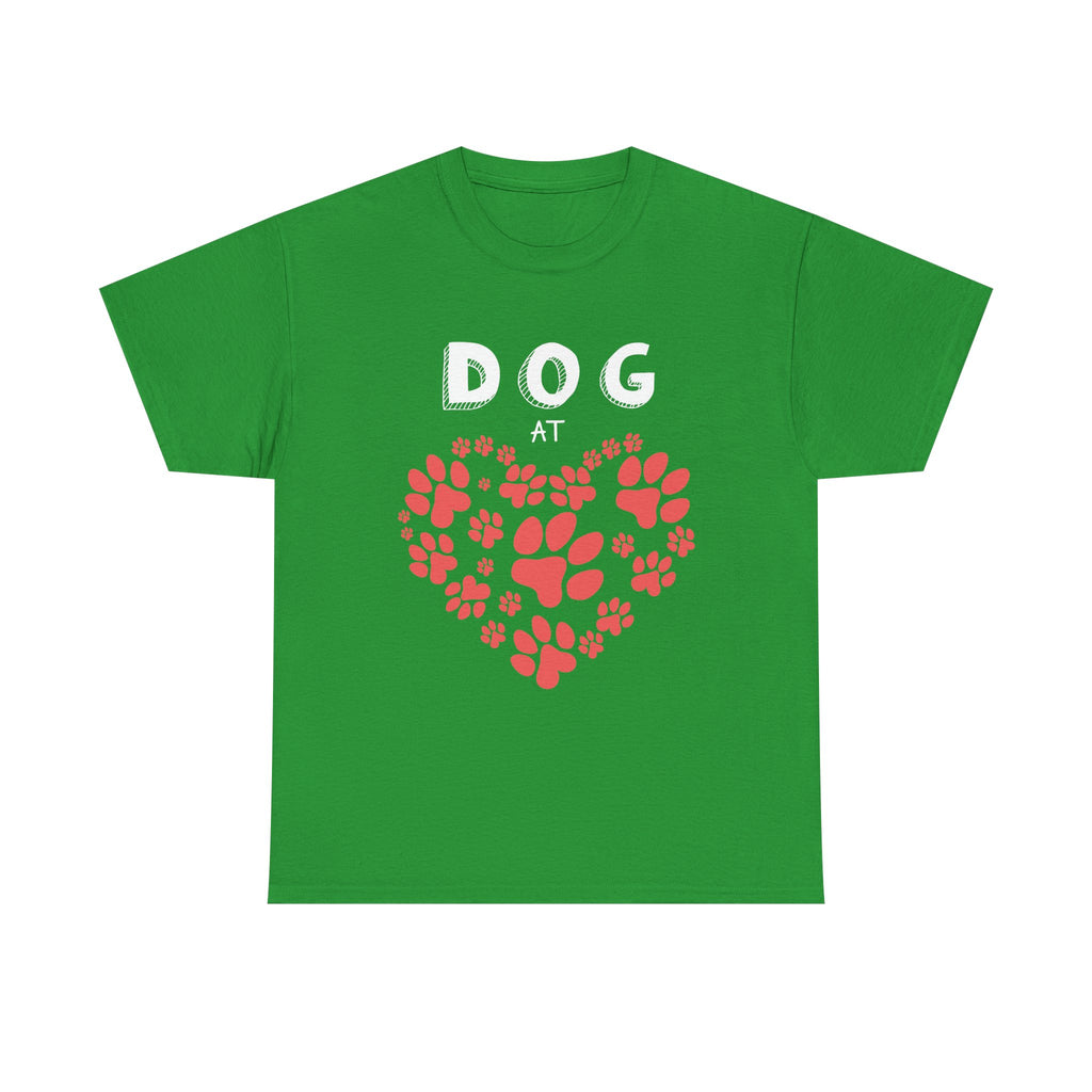 Pet Lover's Heart Tee, Cute Paw Print Shirt, Unisex Cotton Tee Gift, Animal Advocate Apparel, Perfect for Pet Lovers