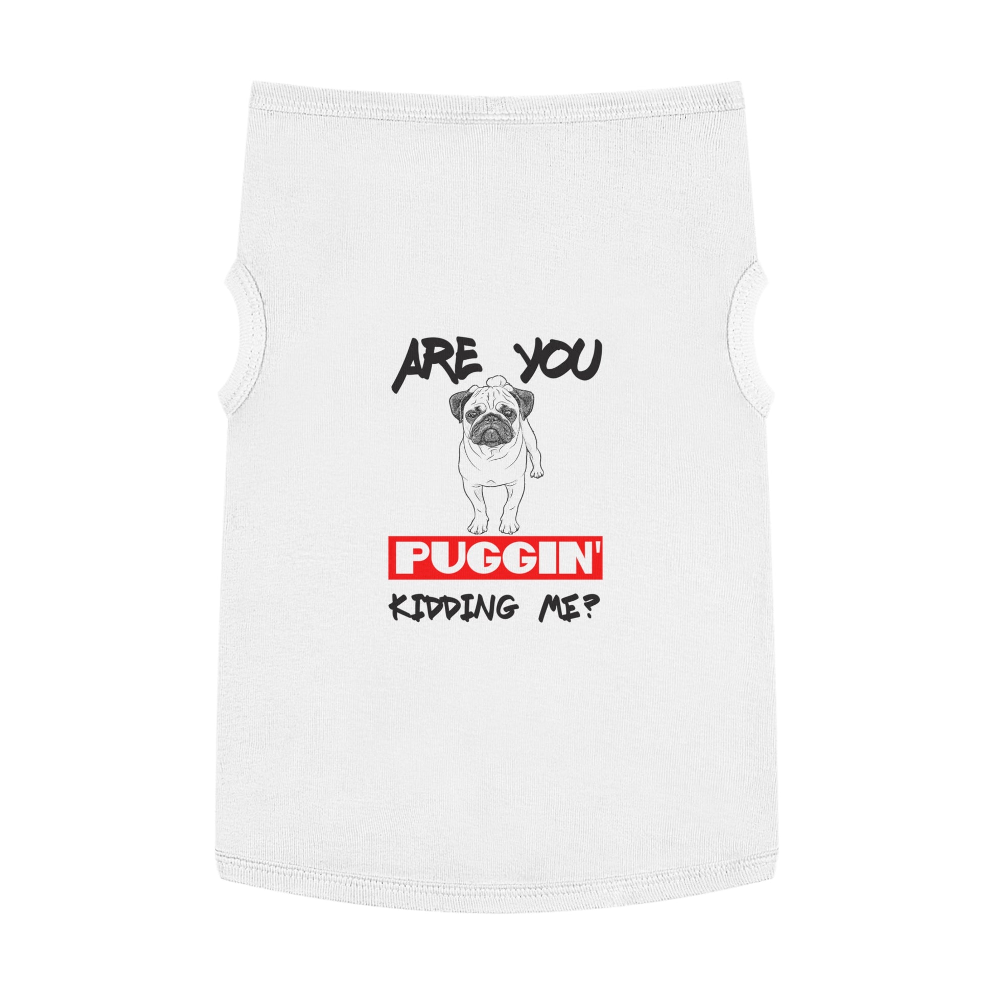 Pug-Themed Pet Tank Top, Funny Dog Apparel, Ideal for Pet Lovers, Cute Gift for Dog Owners, Summer Doggy Fashion, Comfortable Pet Wear