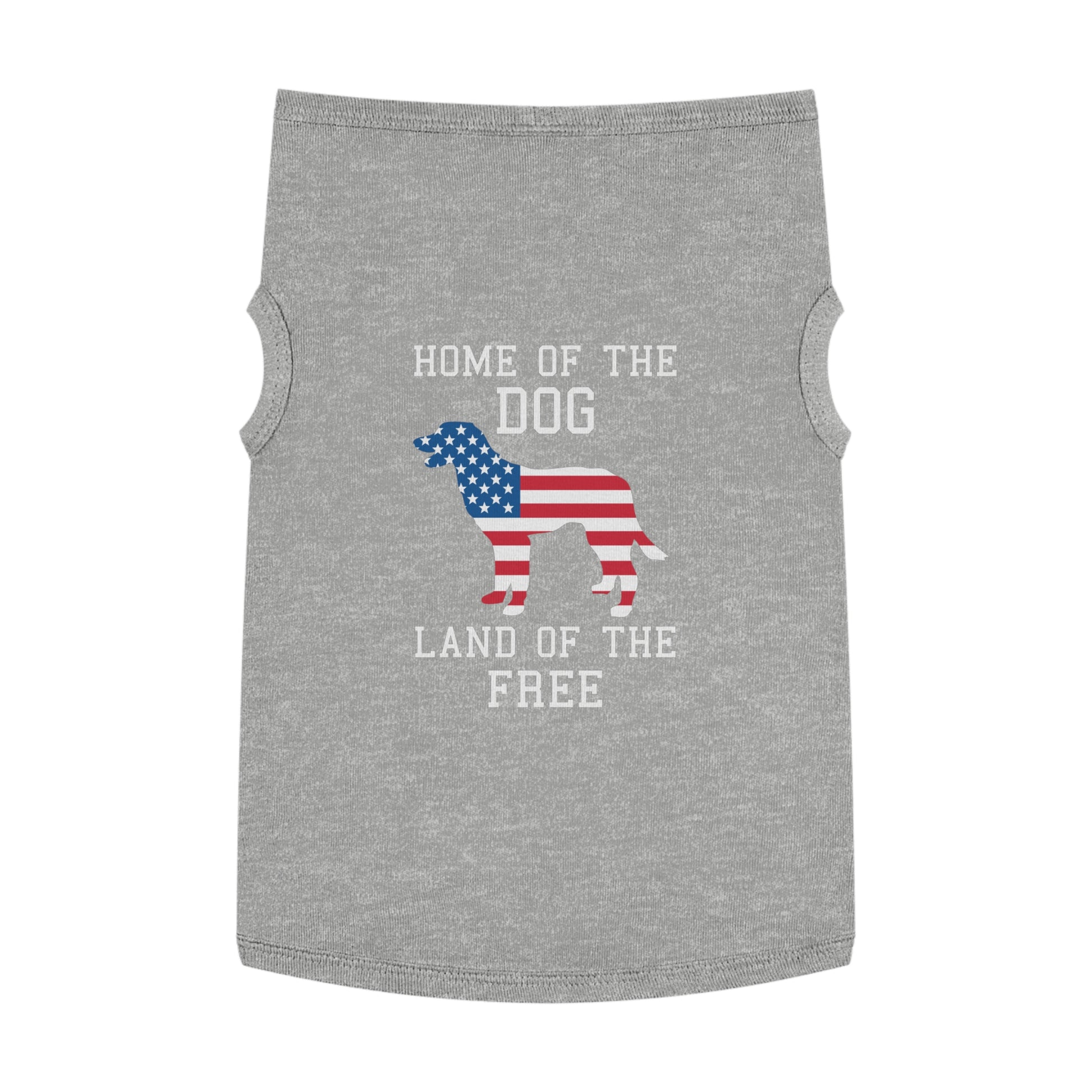 Patriotic Pet Tank Top | Dog Apparel | Cute Summer Style | USA Flag Design | Home of the Dog T-Shirt | Dog Lover Gift