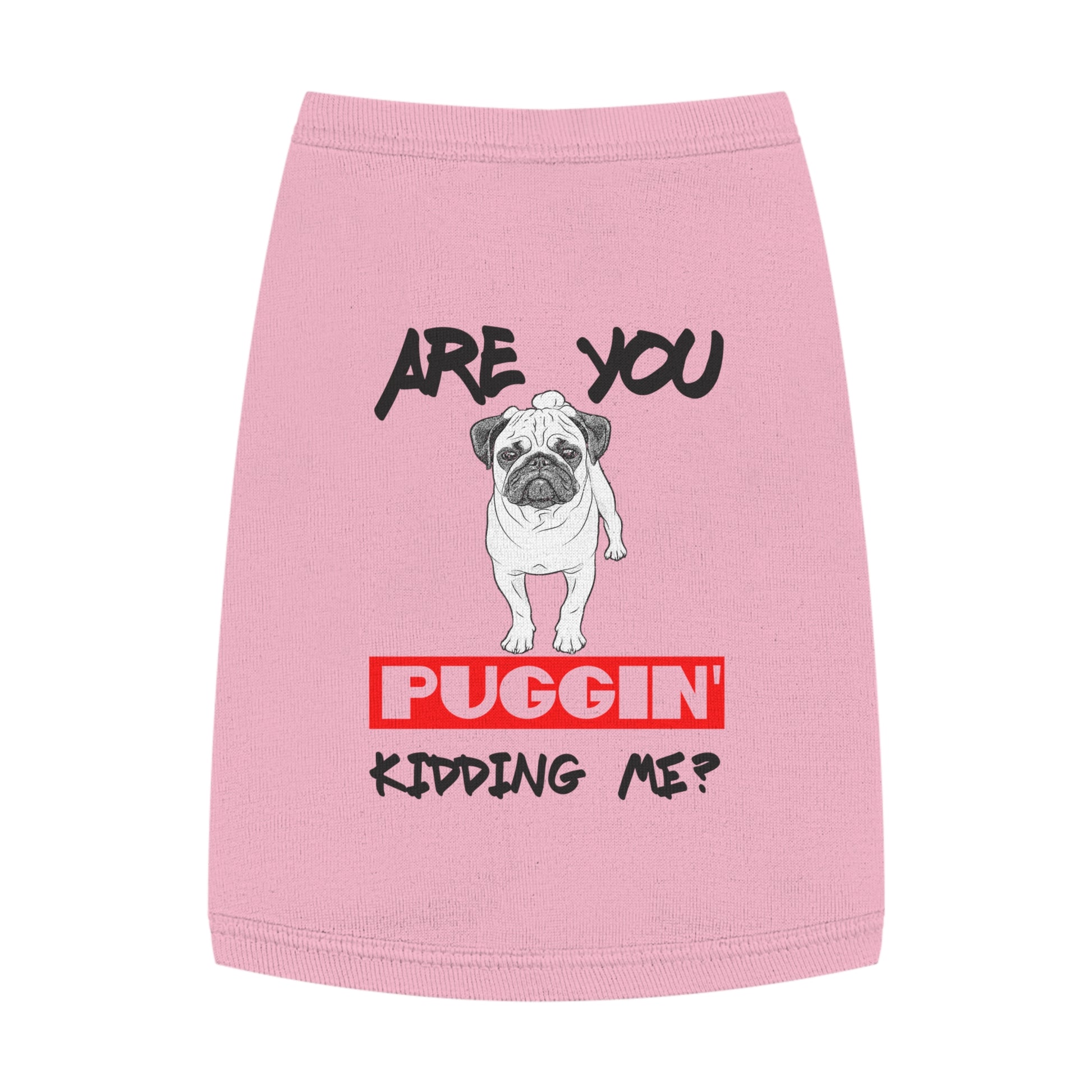 Pug-Themed Pet Tank Top, Funny Dog Apparel, Ideal for Pet Lovers, Cute Gift for Dog Owners, Summer Doggy Fashion, Comfortable Pet Wear