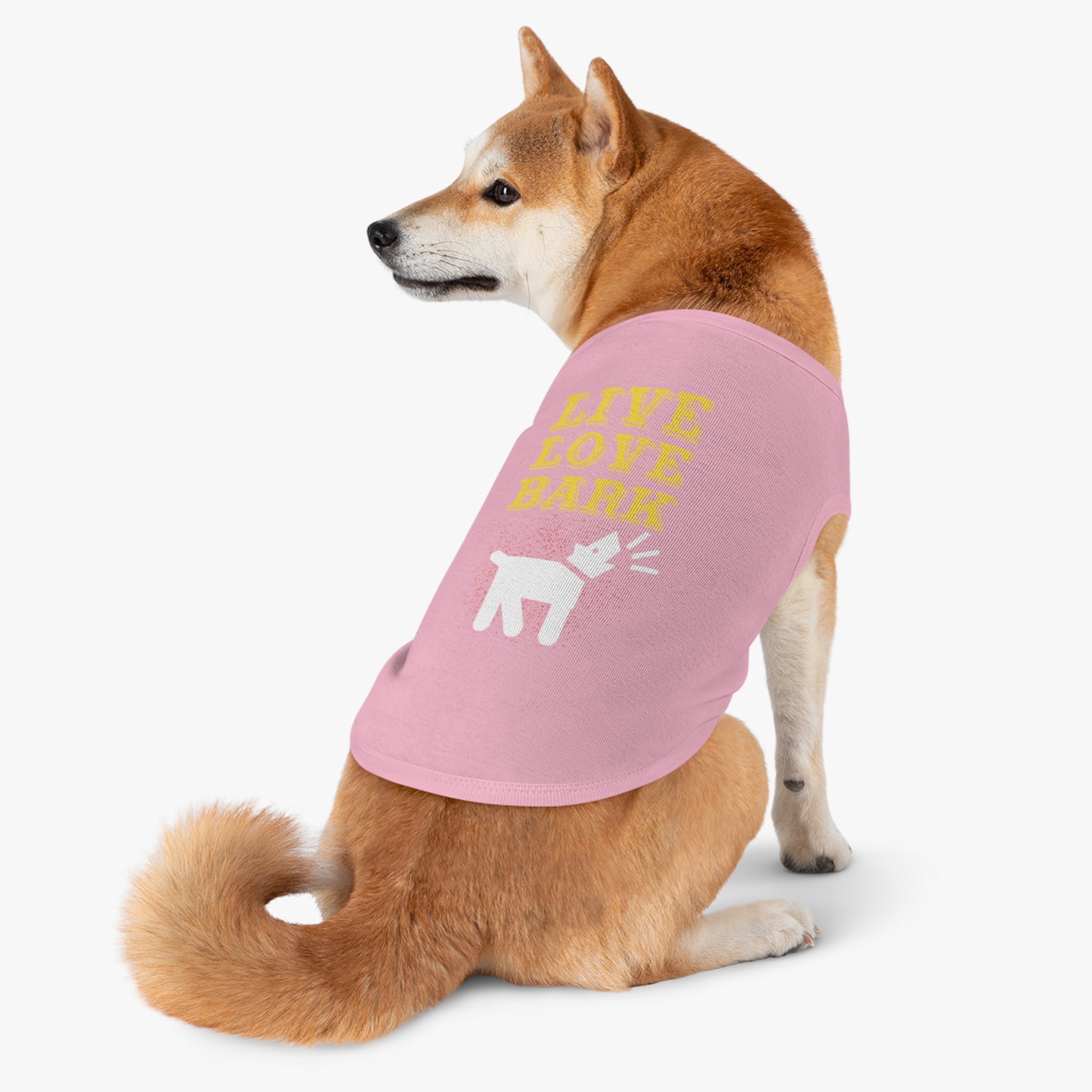 Cute Pet Tank Top - Live Love Bark Dog Apparel, Dog Summer Wear, Pet Gift, Canine Clothing, Dog Lover Gift
