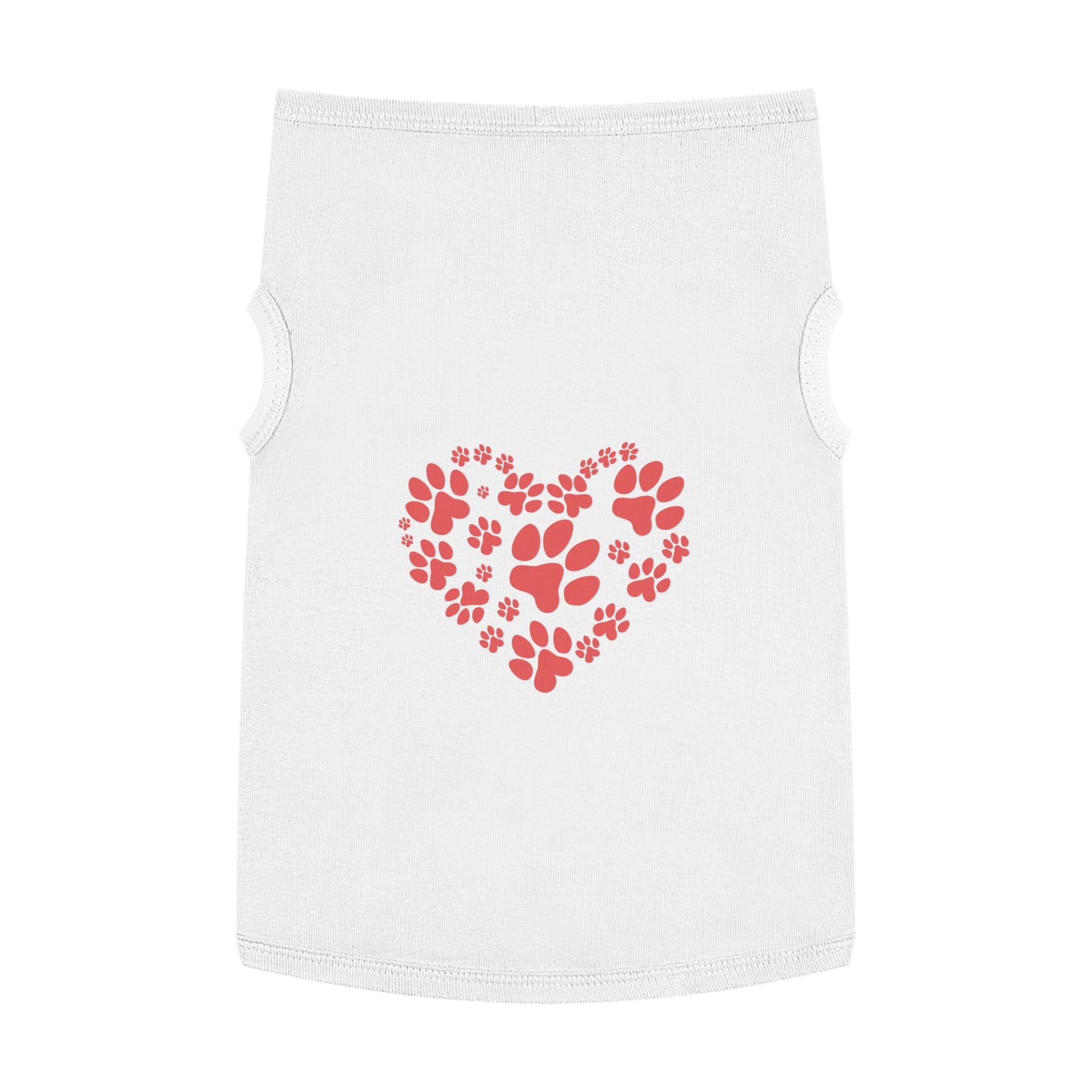 Heart Paw Pet Tank Top | Dog Lover Gift, Pet Apparel, Cute Dog Clothes, Summer Pet Fashion, Adorable Pet Outfit