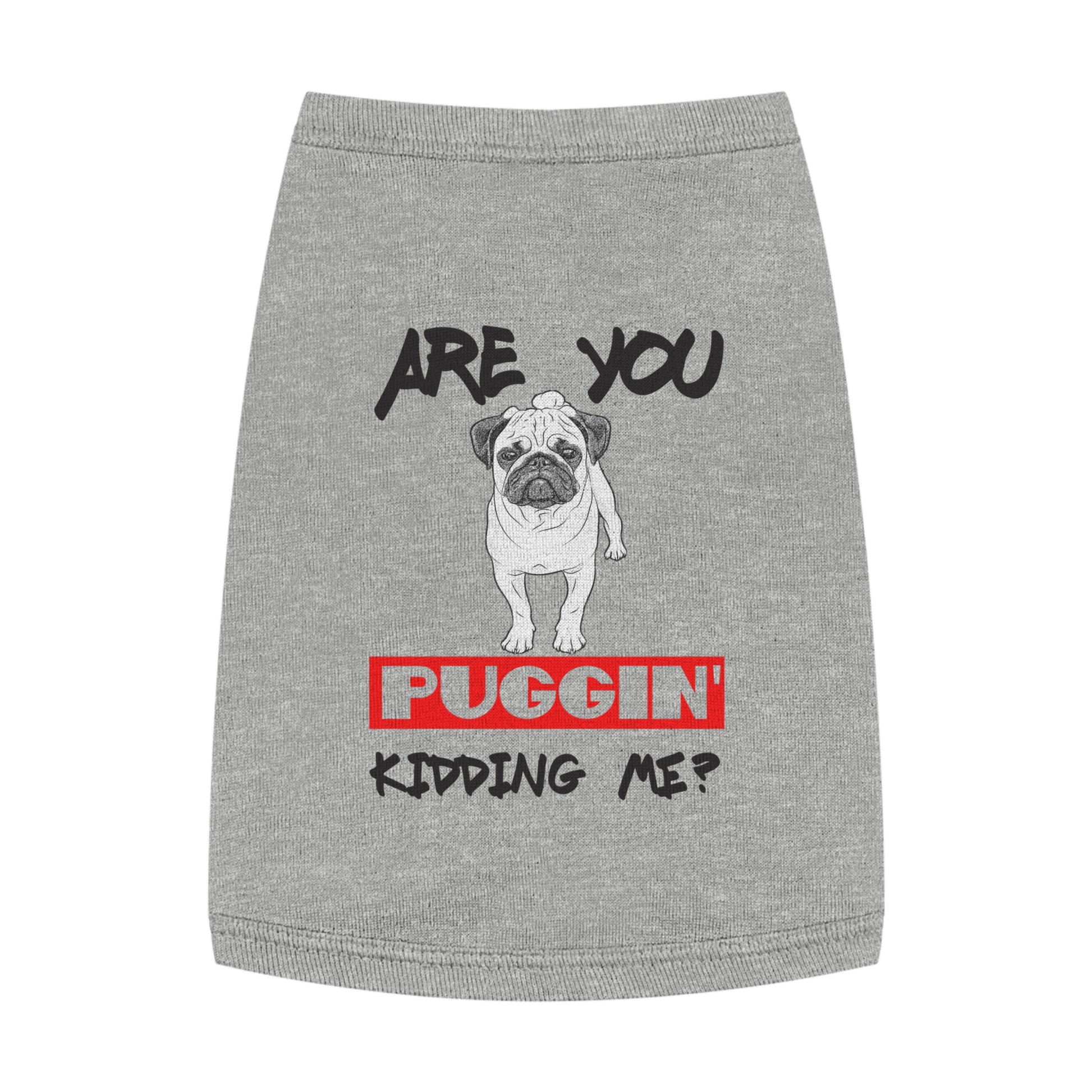 Pug-Themed Pet Tank Top, Funny Dog Apparel, Ideal for Pet Lovers, Cute Gift for Dog Owners, Summer Doggy Fashion, Comfortable Pet Wear