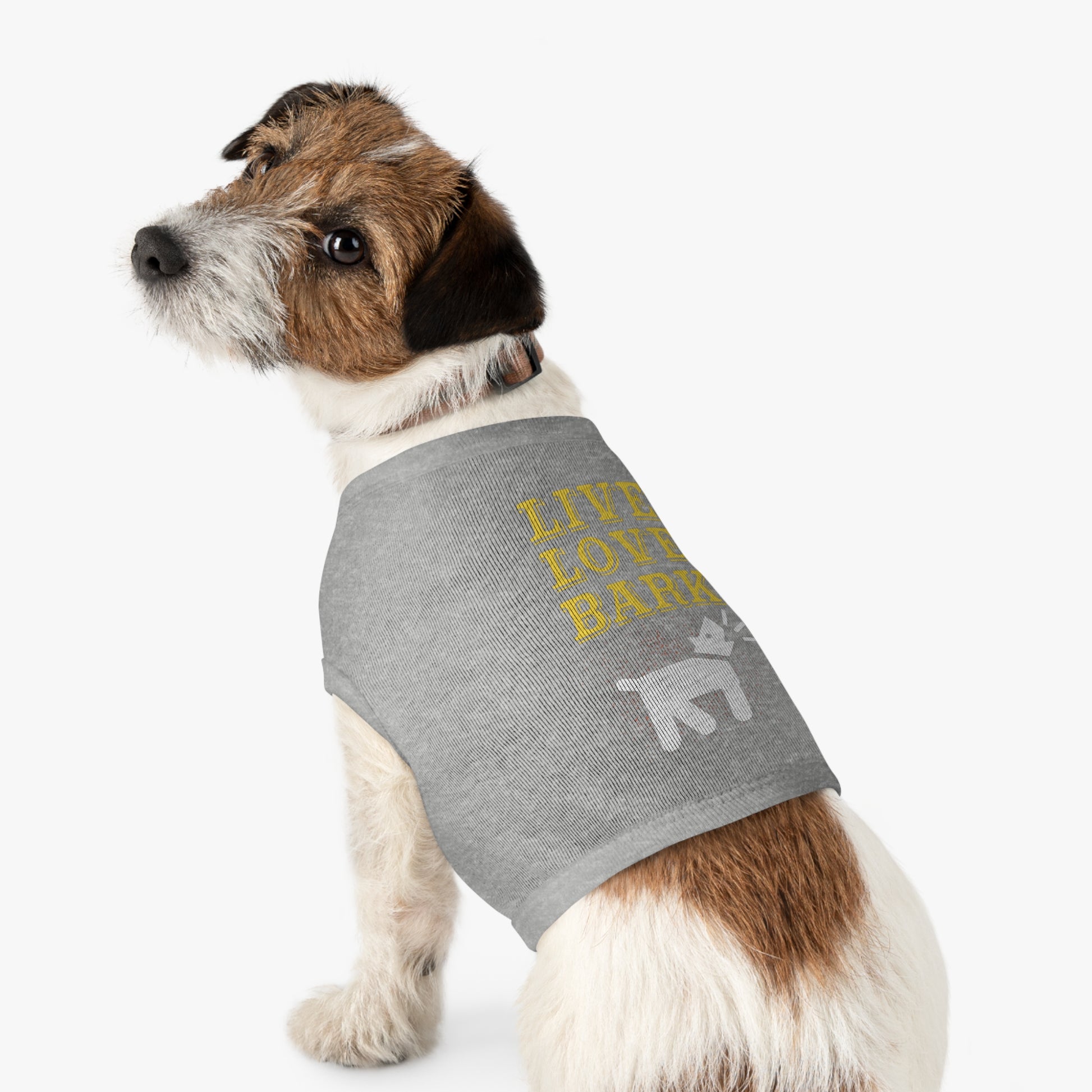Cute Pet Tank Top - Live Love Bark Dog Apparel, Dog Summer Wear, Pet Gift, Canine Clothing, Dog Lover Gift