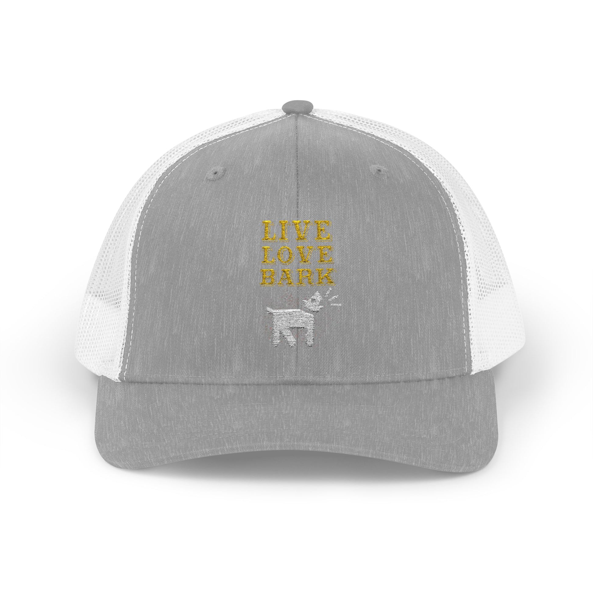 Live Love Bark Dog Lover Snapback Trucker Cap