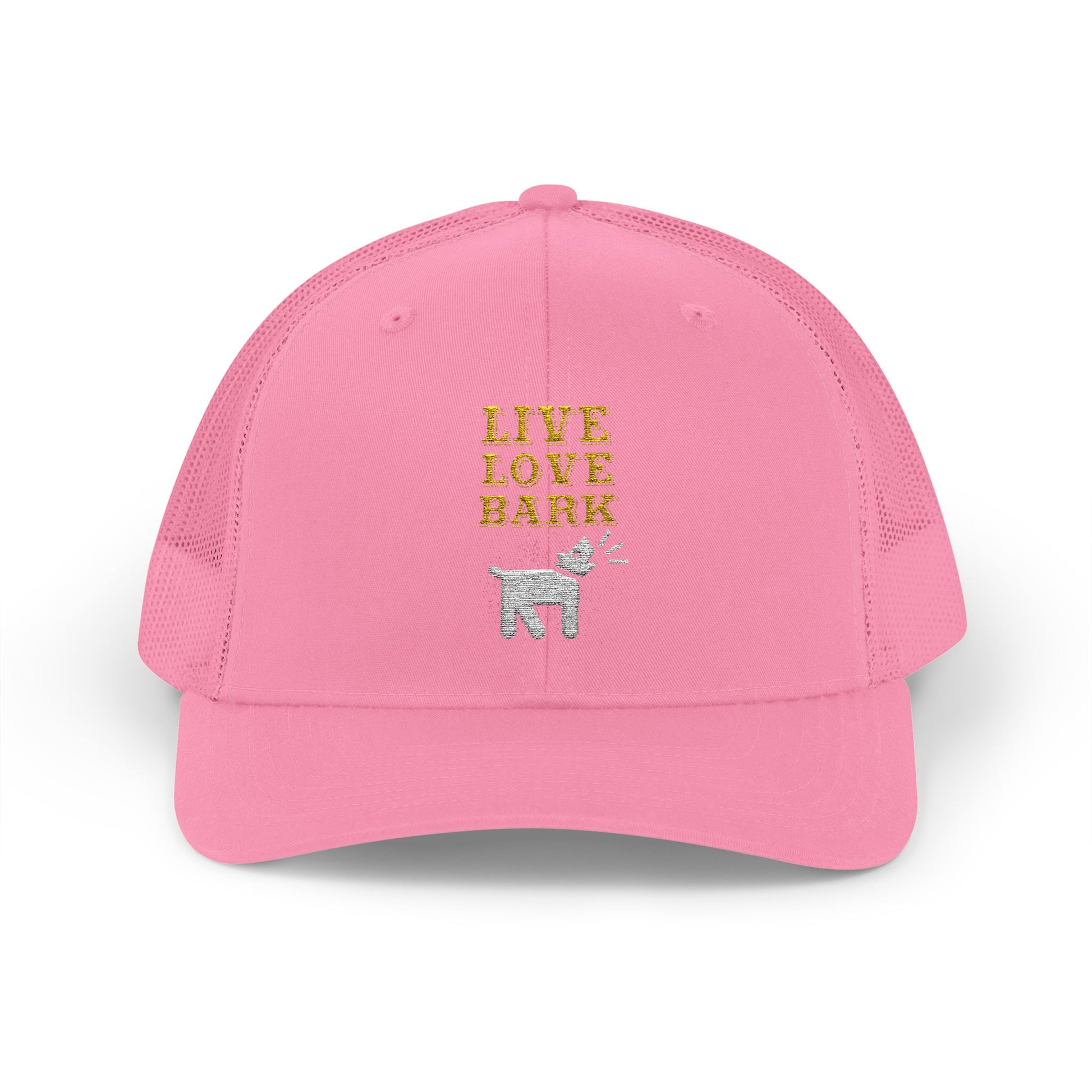 Live Love Bark Dog Lover Snapback Trucker Cap
